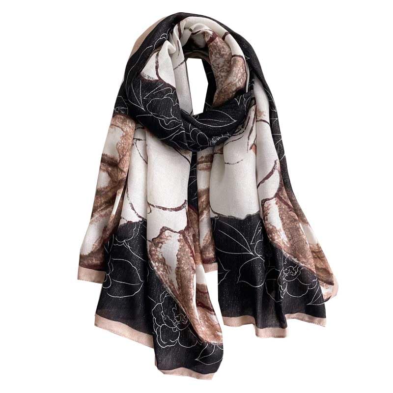 ICW Women’s Floral Printed Cotton Scarf Stoles Shawl