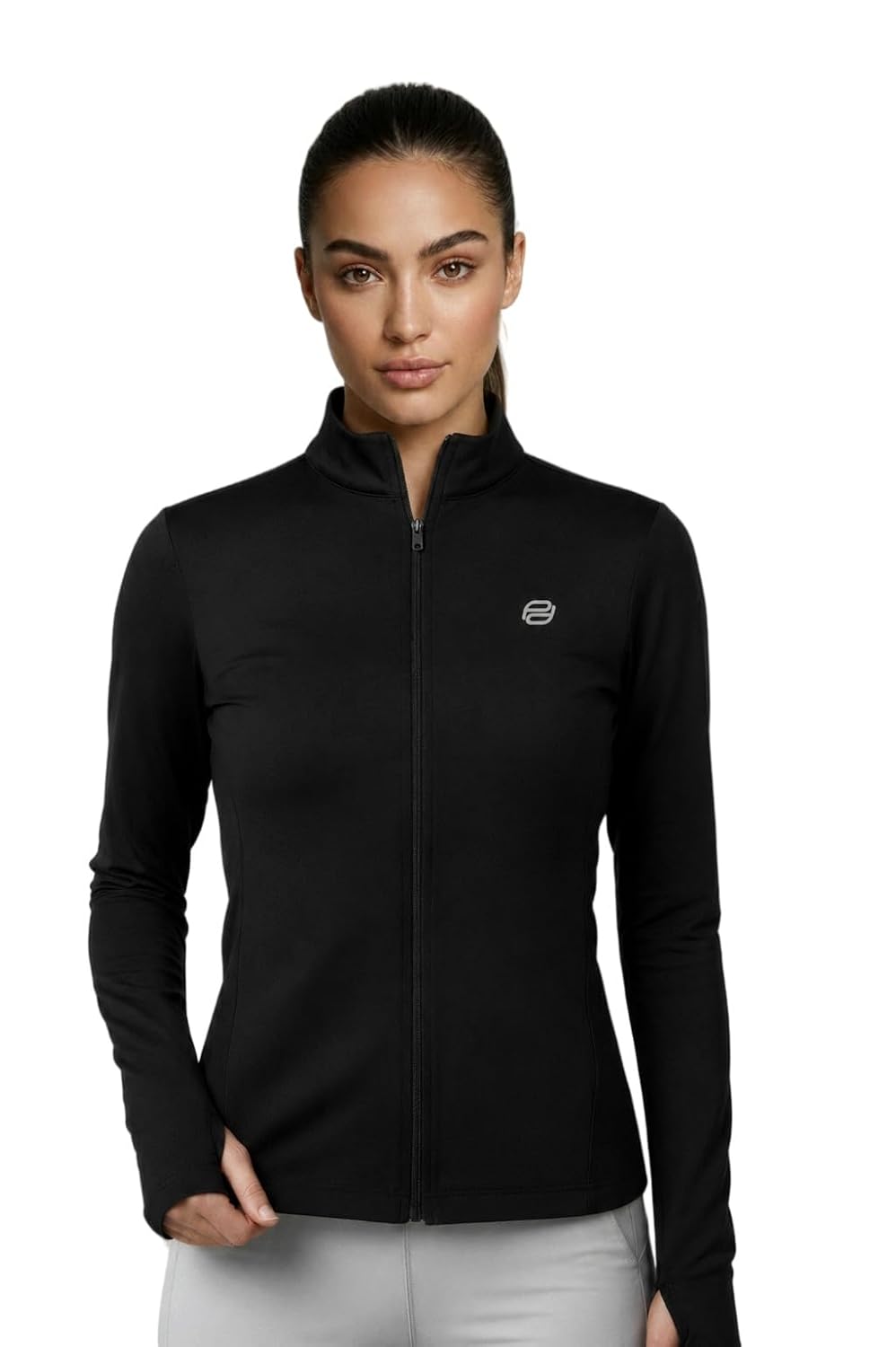 PUMP’D Women’s Jacket | Slim Fit | Thumb Hole Open Sleeve | With zipper | Perfect for workout