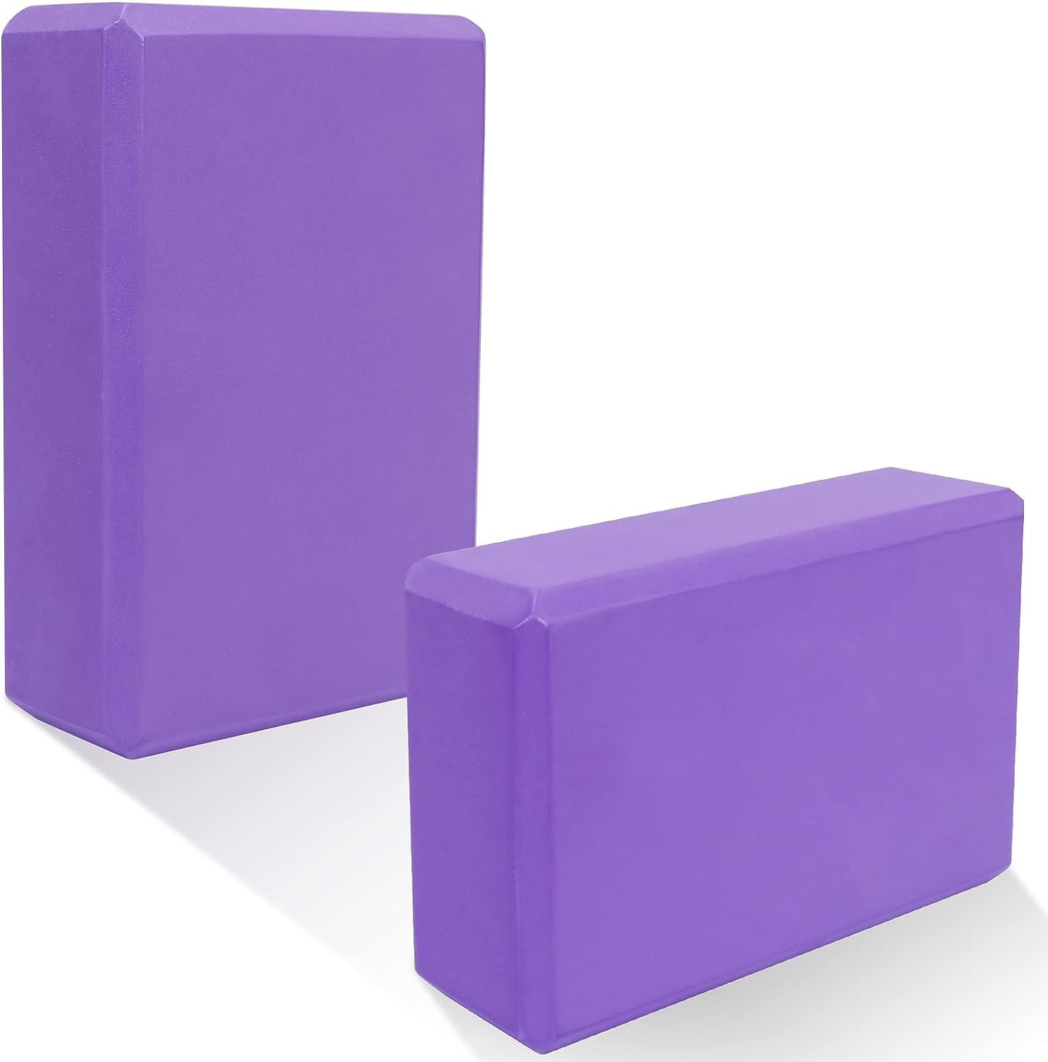 High Density Foam Yoga Block Brick Set of 2 for Improve Strength, Aid Balance, and Flexibility/Yoga Blocks Set Of 2, Yoga Brick, Gym Accessories (Muiti Colour)