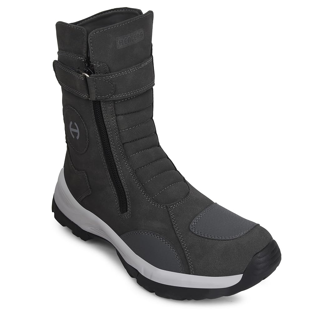 Liberty Healers Black & Dark Grey Boots for Men – Memory Foam Casual Wear
