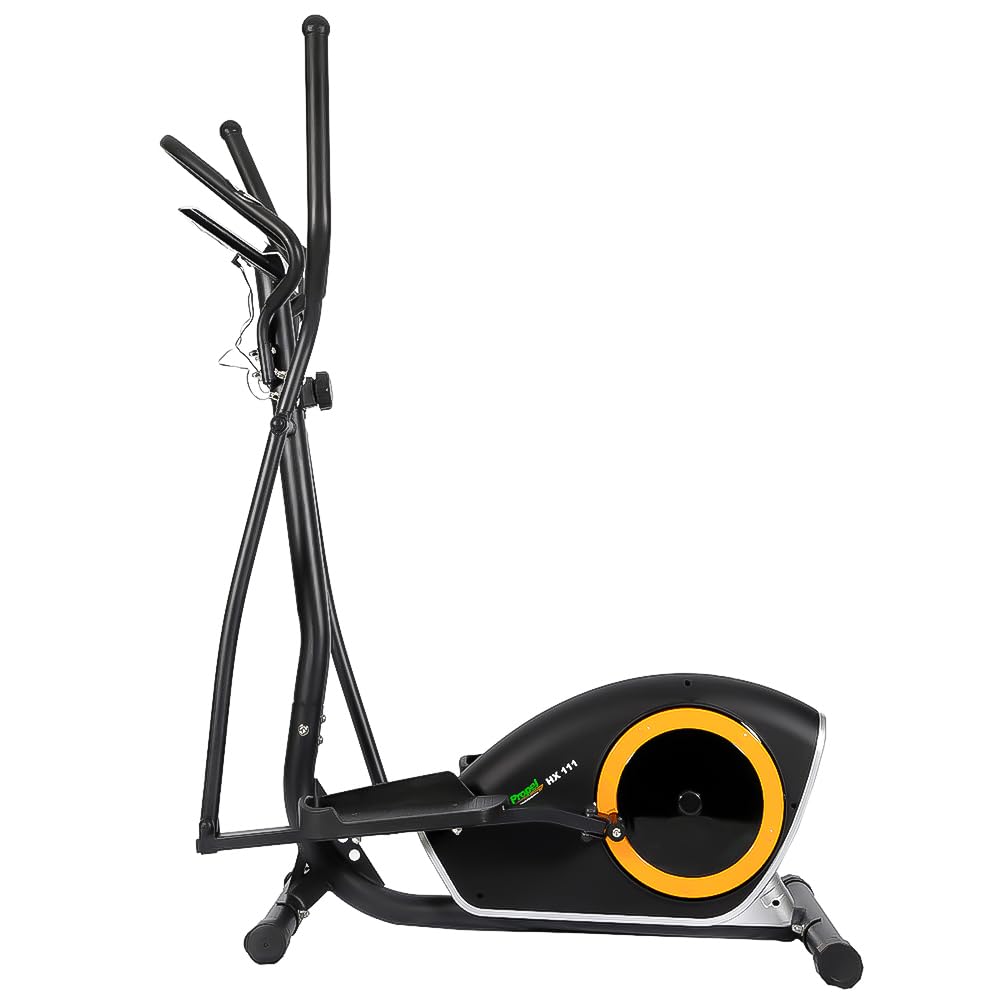 Propel HX 111 Silent Magnetic Elliptical Cross Trainer for Home | Advanced 3-Piece Crank System | 8-Level Resistance | Adjustable Anti-Slip Pedals | Pulse Sensors | 100 Kg Capacity