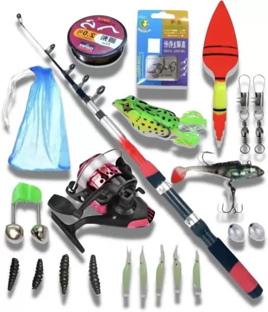 7 ft Special Fishing Set Combo SE-2 Red Fishing Rod (210 cm, 0.198 kg, Red)