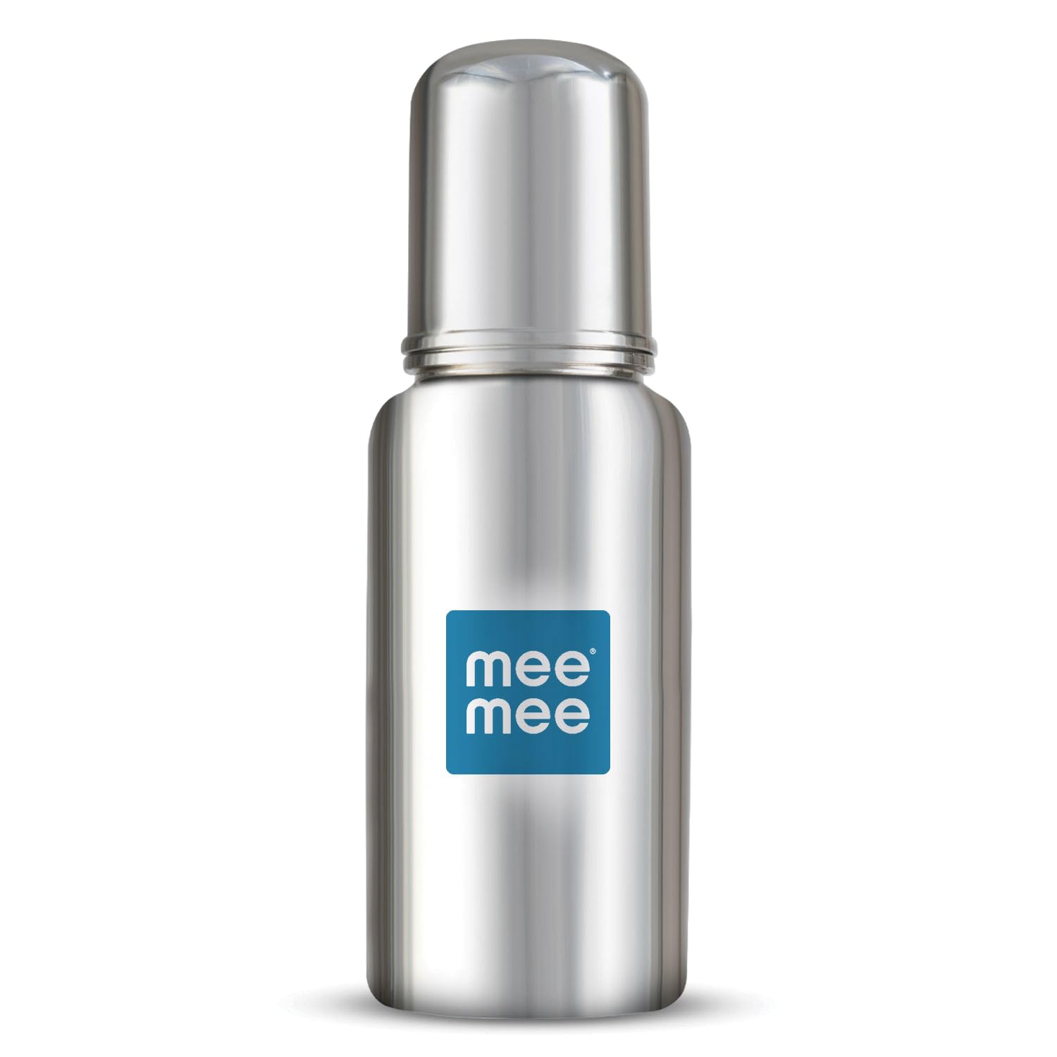 Mee Mee Baby Steel Feeding Bottle 240ml | Baby Milk Bottle with Advanced Anti Colic Valve, BPA Free, Soft Silicone Teat, Wide Neck for Babies/Infants/Newborns of 0-2 Years