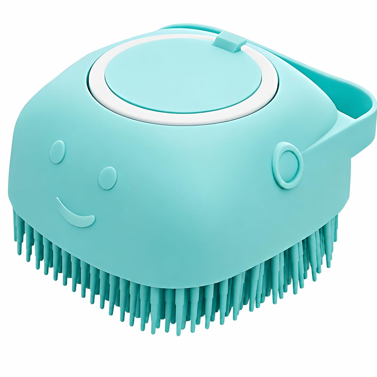 Dog Bath Brush 3-in-1 Shampoo Dispenser Scrubber Tick Remover