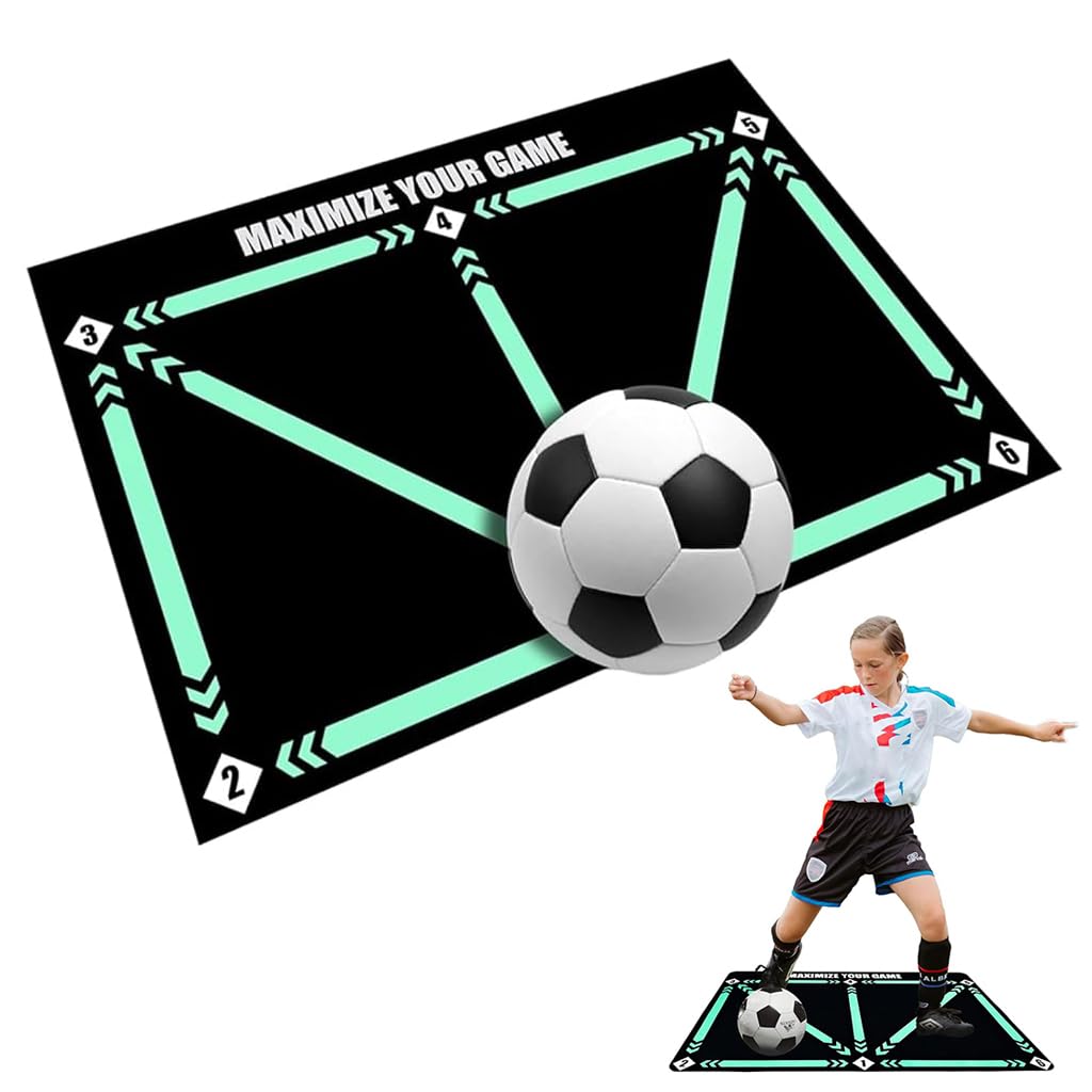PROBEROS Football Training Mat 23.6×35.4 Inches, Guide Lines, Anti-Slip