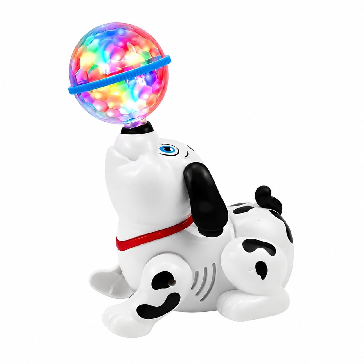 Toyshine Musical Dancing Dog with Rotating LED Disco Ball |Flashing Lights | Moving Puppy Toy with Music & 360° Spinning Ball| Interactive Battery Operated Toddler Toy for 3+