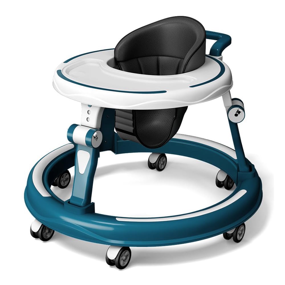 StarAndDaisy Baby Walkers 6-24 Month Boy & Girl / 360° Walker for Kids 1 Years with Multi Adjustable Height/Multi-Function Baby Walker with Anti-Rollover – (Blue)