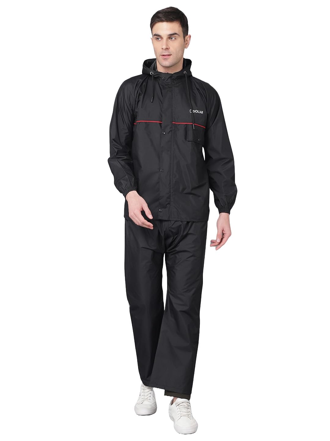 Dollar Rainguard Men’s Full Sleeve Solid Raincoat Set With Adjustable Hood and Pocket