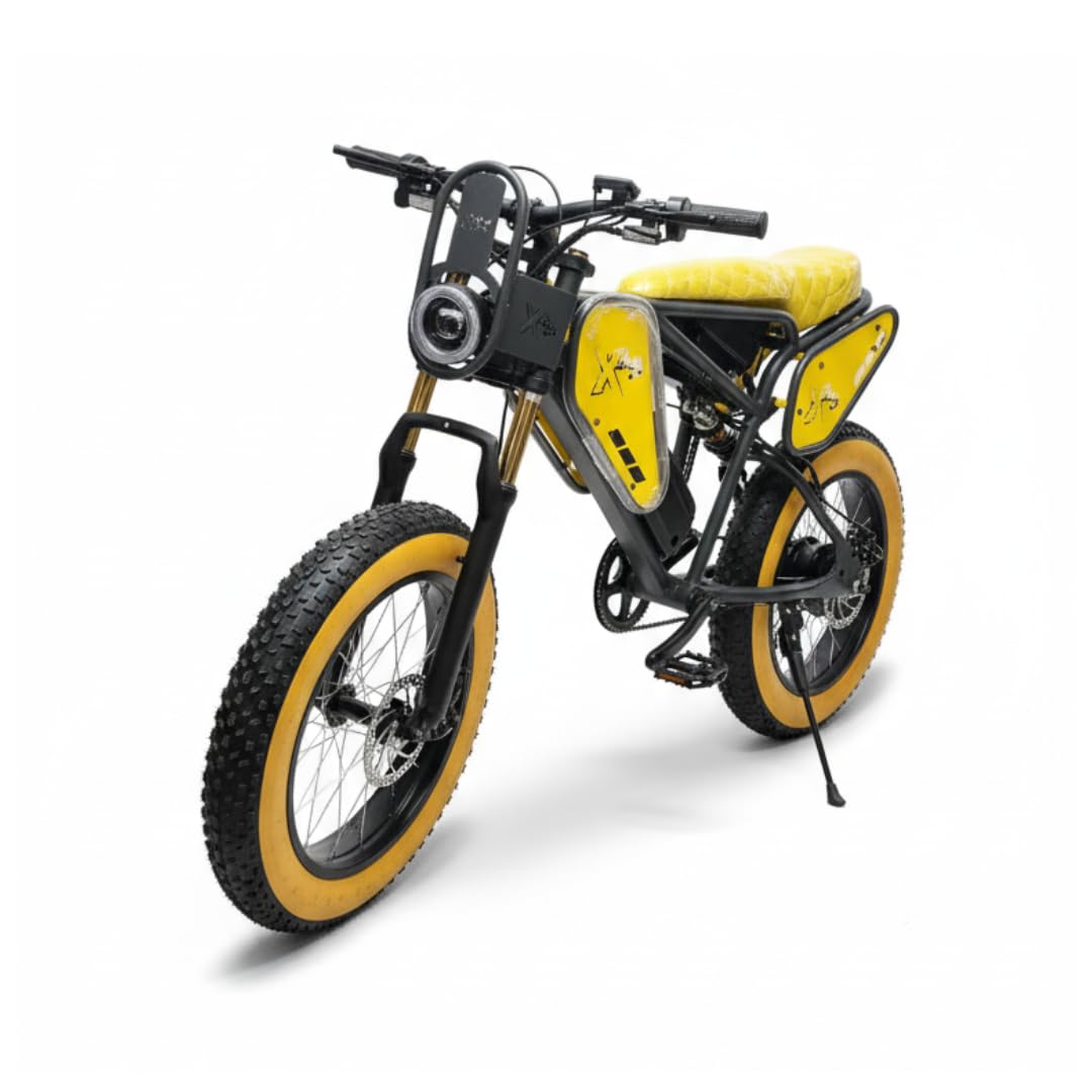 VIGOREBIKE Vigor X45 Electric Cycle with Dual Disc Brakes, 350w Hub Motor, 18.5Ah Li-Ion Battery, 95% Pre-Assembled with Charger,Fat Tyre,Optional Gear Shifter.