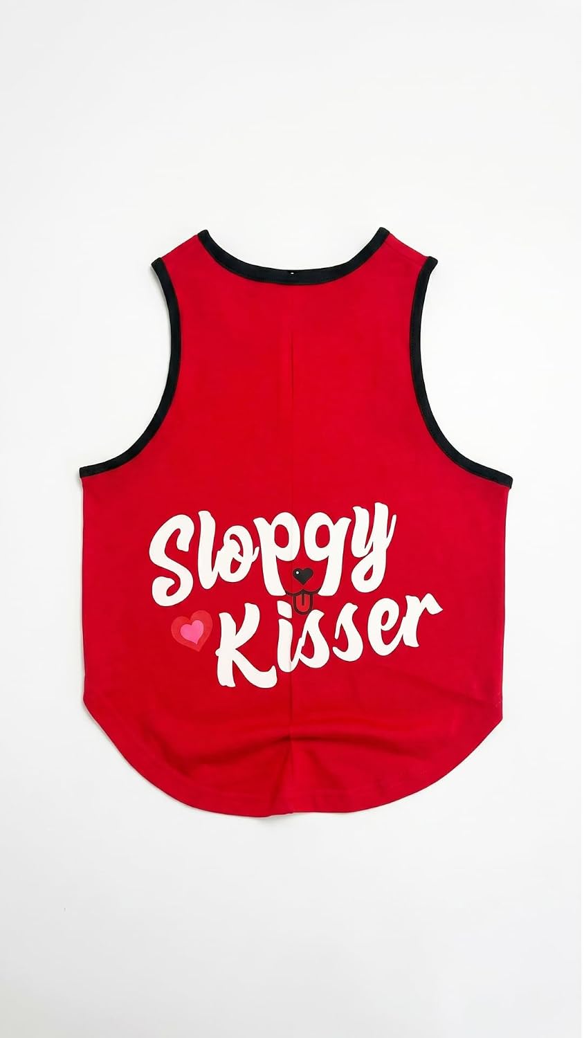 CutiePaw T-Shirt for Dogs and Cats (Pack of 1) | Printed Pet T-Shirts | Dog T Shirts | Trendy Vest | Sleeveless Cotton Tshirt | Comfortable & Breathable Pet Clothing | Summer Tshirts for Dogs and Cats