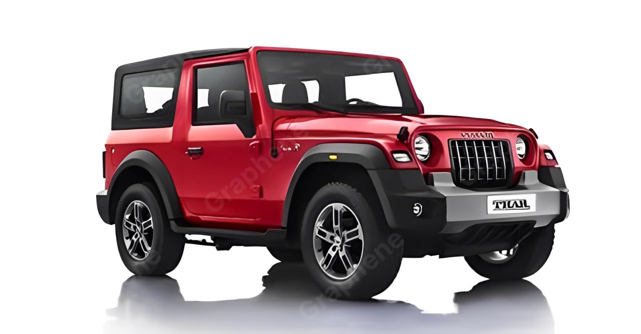 GRAPHENE 1:32 Scale DieCast Metal Toy Car Pull Back Action Openable Doors 4×4 Thar/Jeep Premium Car Toy Light Music for Kids Realistic Miniature Model Best Gift 2+yrs Girls Boys Random Colors