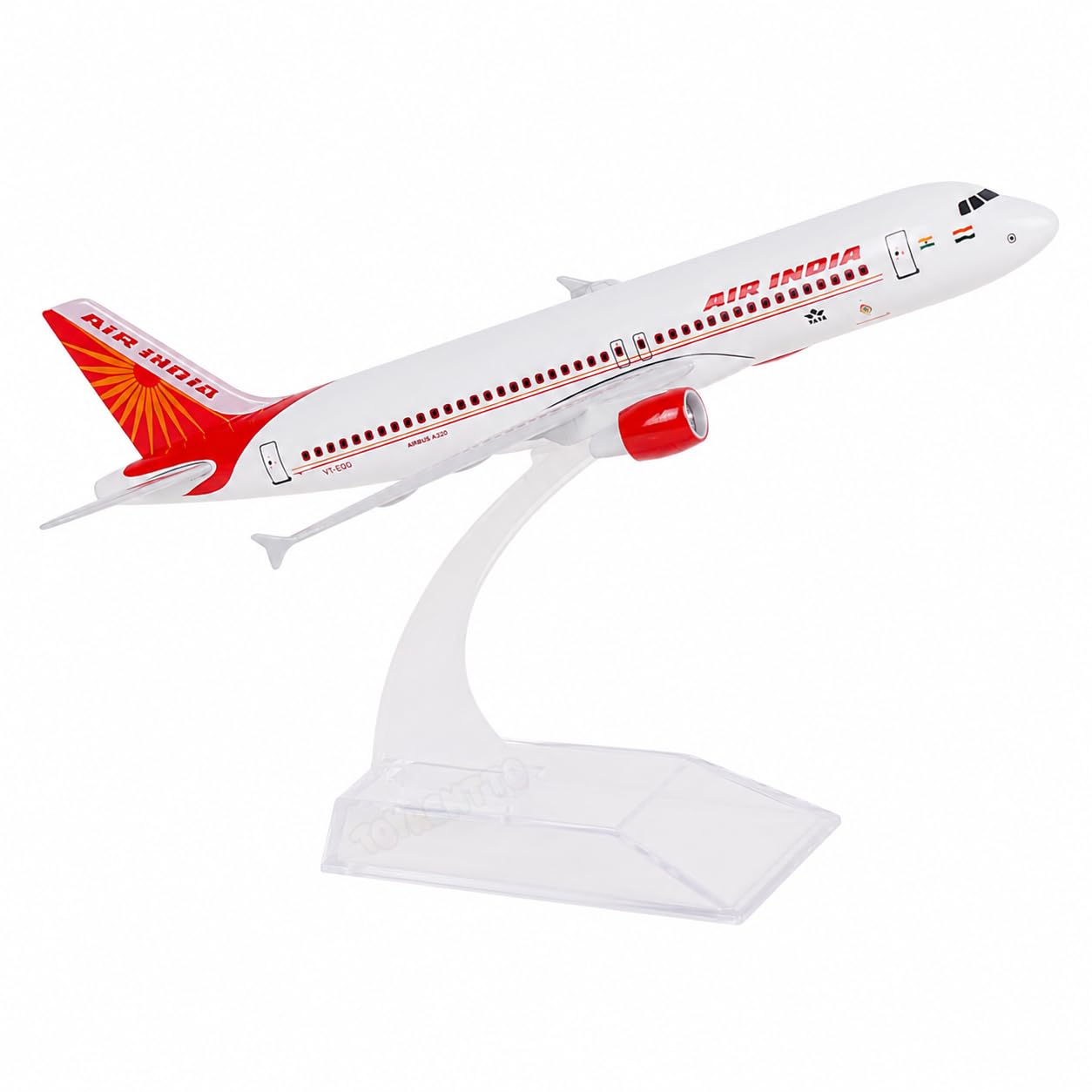 Air India Boeing A320 Diecast Airplane Model, 16 cm with Stand, Aeroplane Scale Model Miniature Aircraft for Display, Collectible Desk Decor Gift for Kids, Aviation Lovers & Collectors
