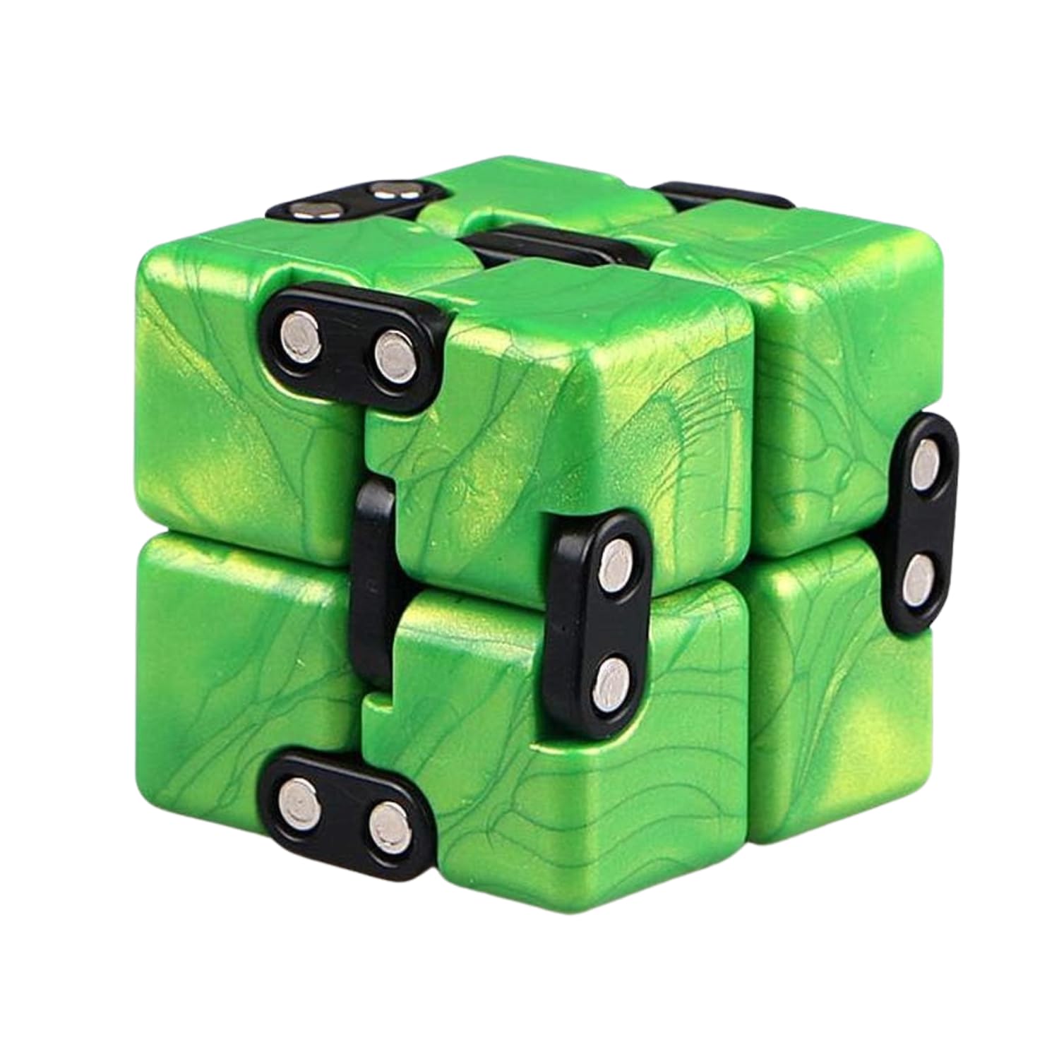 Cubelelo Drift Infinity Cube (Green) | Magic Puzzle Cool Mini Gadget for Stress and Anxiety Relief for Kids and Adults | Desk Finger Flip Toy for Fun and Game | for Ages 3 Years and Above