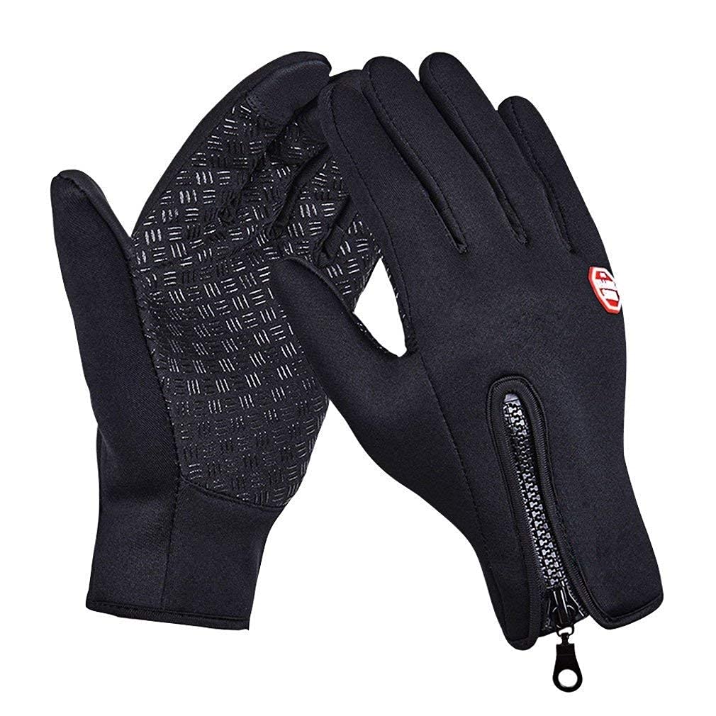 ZaySoo Unisex Gloves Winter/Leather/Waterproof/Snowboard Ski/Velvet Touch Screen