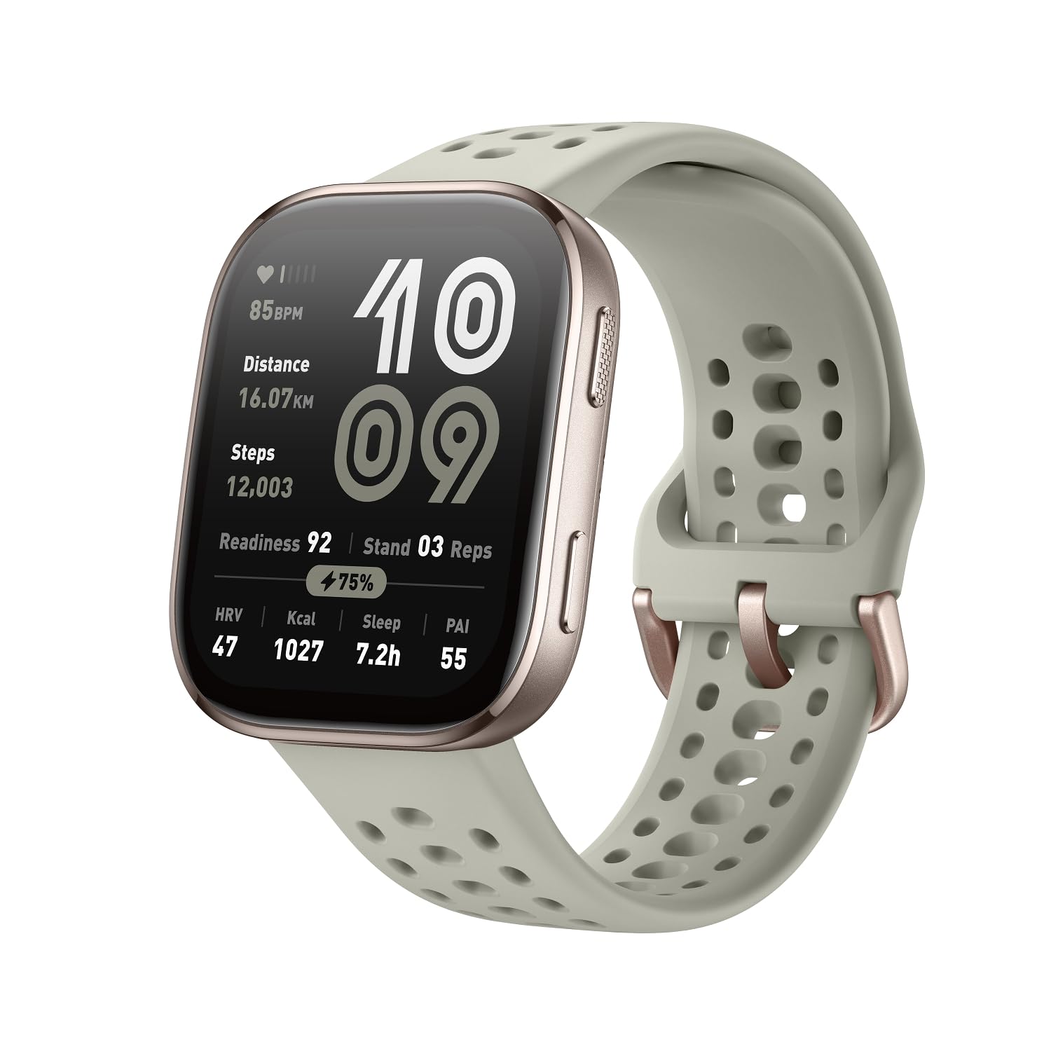 Amazfit Bip 6 Smart Watch 46mm, 14 Day Battery, 1.97″ AMOLED Display, GPS & Free Maps, AI, Bluetooth Call & Text, Health, Fitness & Sleep Tracker, 140+ Workout Modes, 5 ATM Water-Resistance, Stone