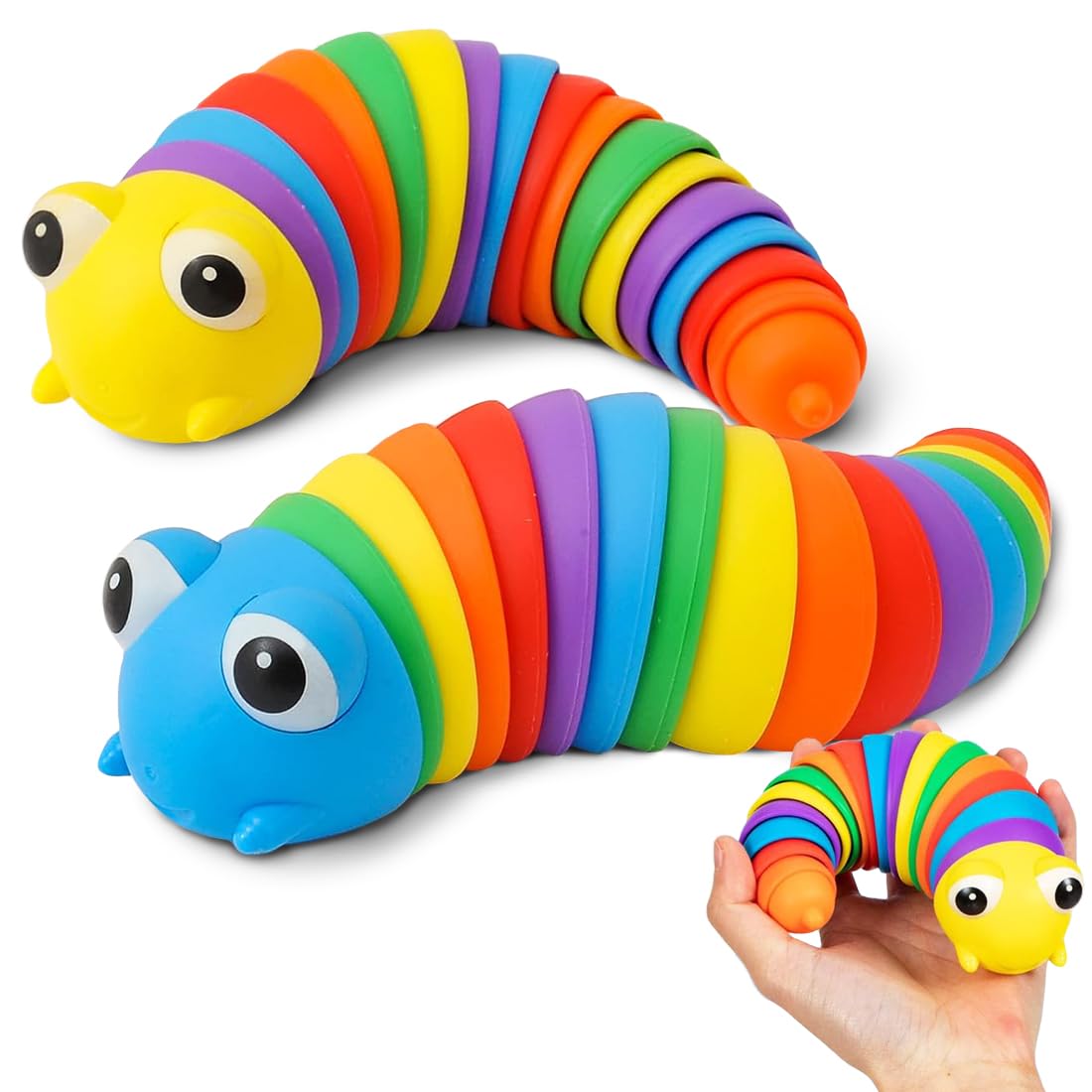 Wembley Caterpillar Toy Toddler Toys for Kids Fun Sensory Play Flexible Joint Movement Colorful Vibrant Design Engaging Handheld Baby Toys & Unique Birthday Gift for Kids Age 3 4 5 6+