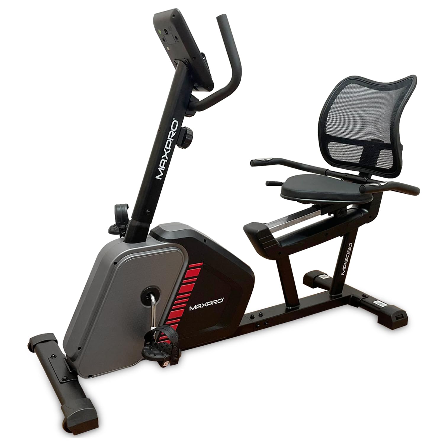 MAXPRO MP6060 Home Use Recumbent Exercise Bike with 7kg Fly Wheel,Adjustable Seat, 8 Level Magnetic Resistance, 120kgs Max.User Weight and LCD Display