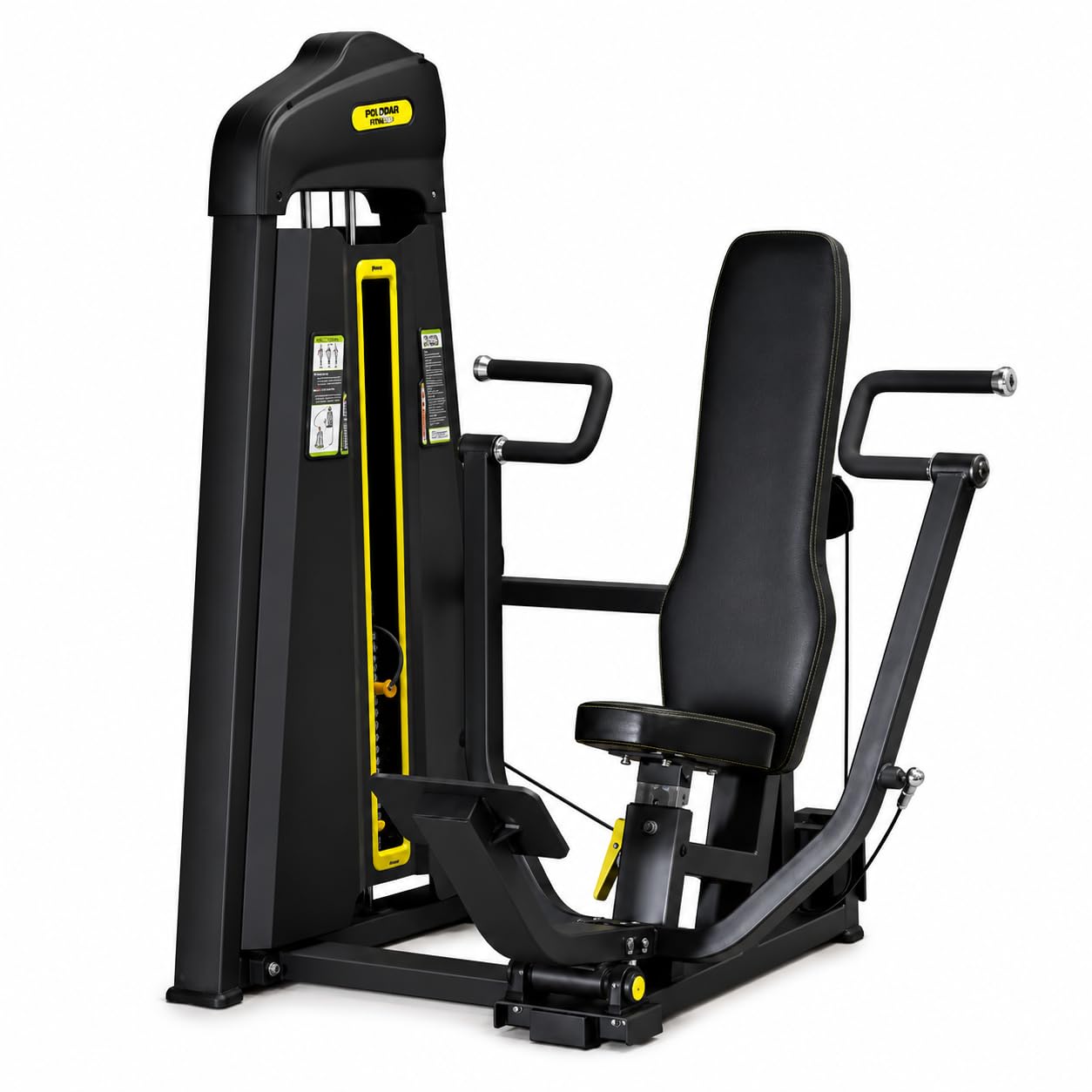 Chest Press Machine, Heavy Duty Steel, Adjustable Seat, Weight Stack Included, for Home and Commercial Use