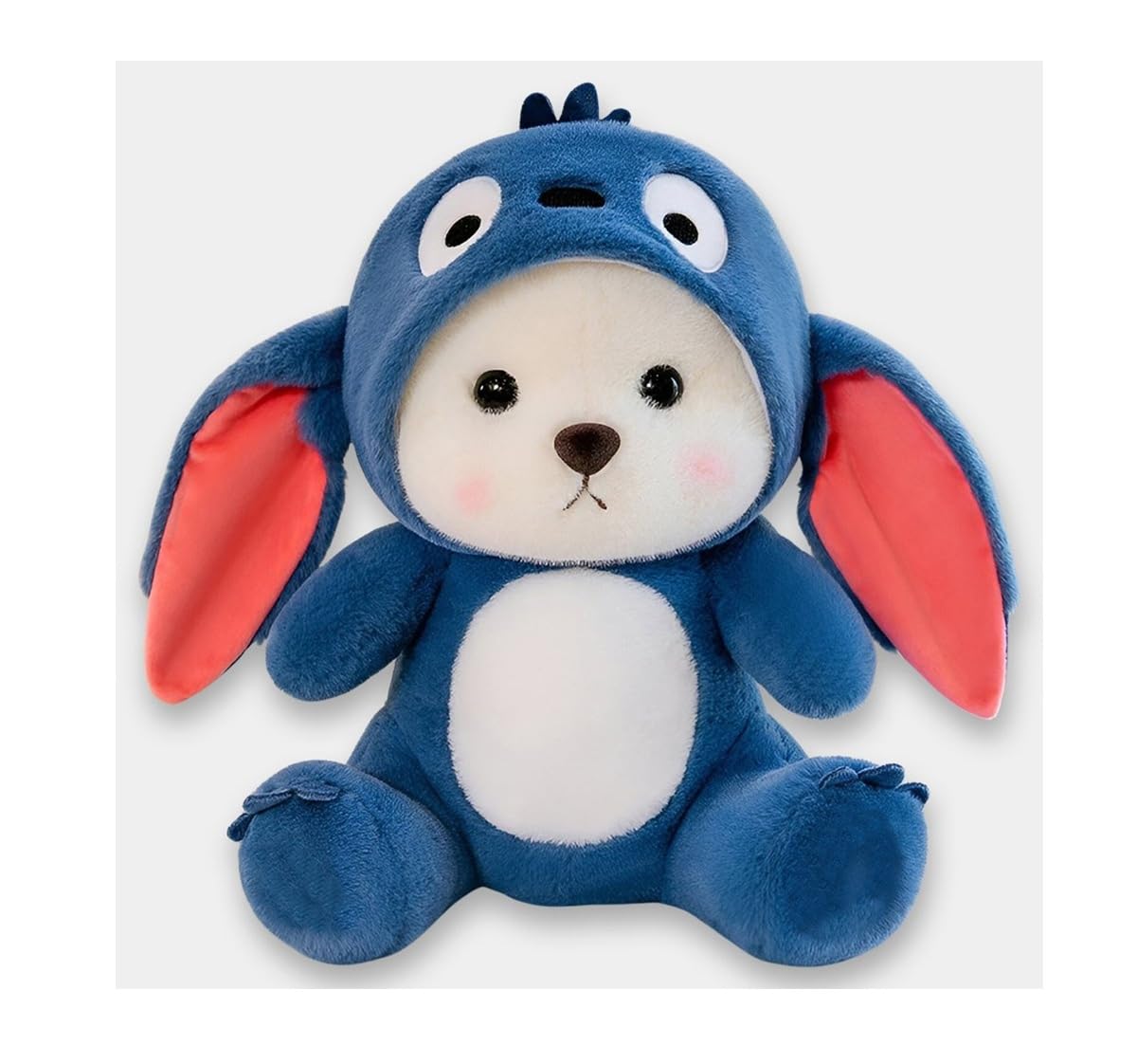 Softdreams Soft Plush Toy for Kids – Cute Stuffed Animal Soft Toy – Soft Cuddly Toy for Baby Boys & Girls, Return Gift & Room Décor – Full Hooded Blue Teddy Bear 30cm