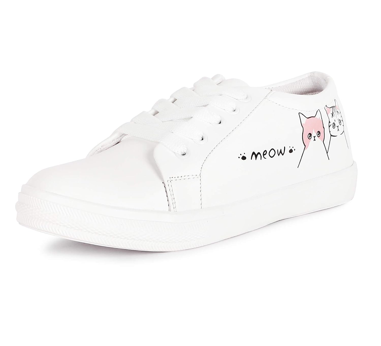 Vendoz Women and Girls Latest Collection Stylish White Casual Shoes Sneakers