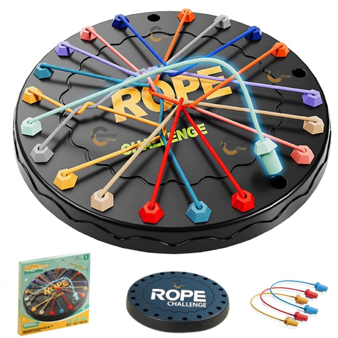 Rope Knot Untying Challenge Puzzle | Twisted Ropes Untangle Board Game for Kids | Brain Teaser Logic Puzzle for 3+ Years | Stress Relief & Educational STEM Toy