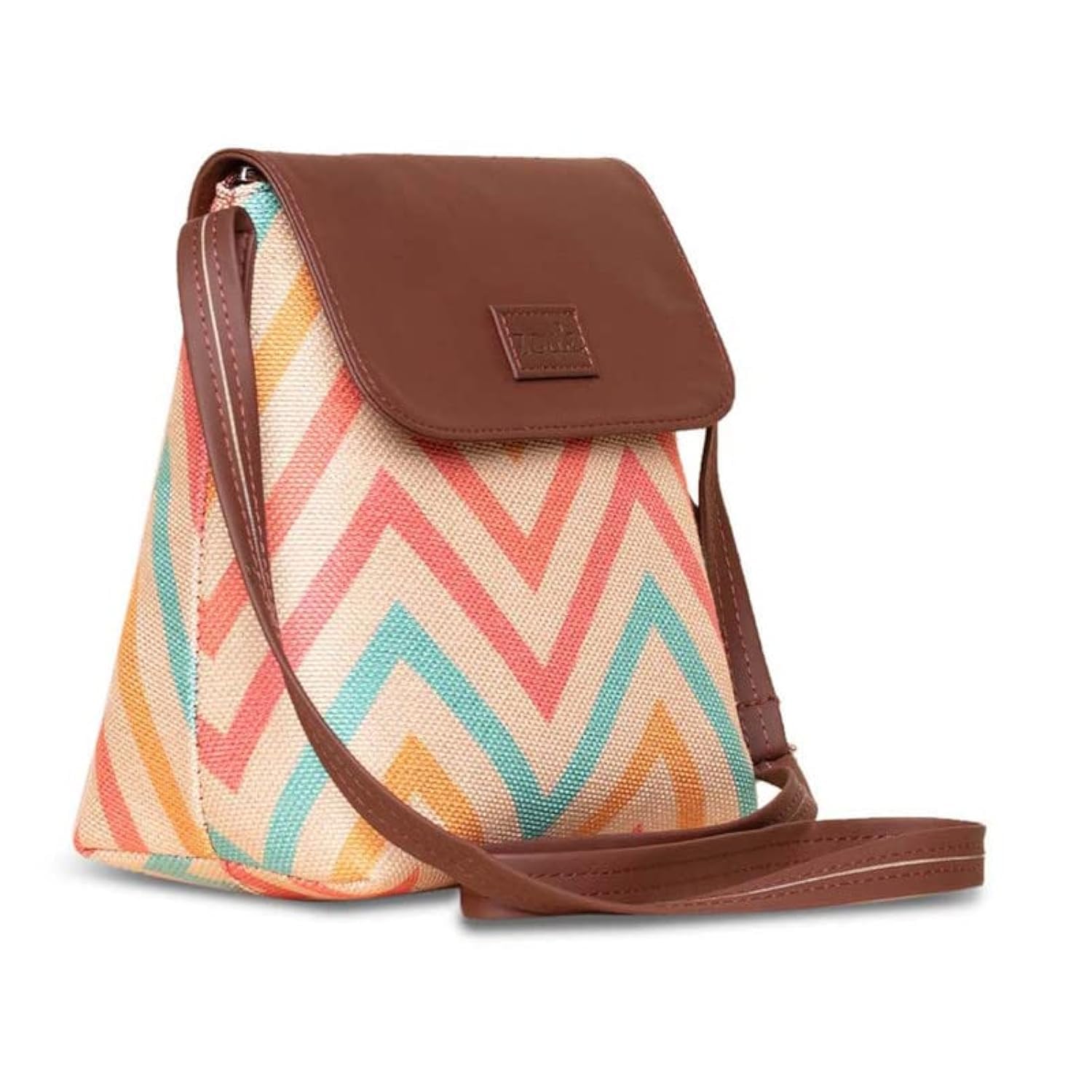 ZOUK Flap Sling Bag | Crossbody Bags for Women | Women’s Handbags | Stylish | Vegan Leather Evening Bag | Travel & Office Use | Purse and Wallet | WavBeach Print