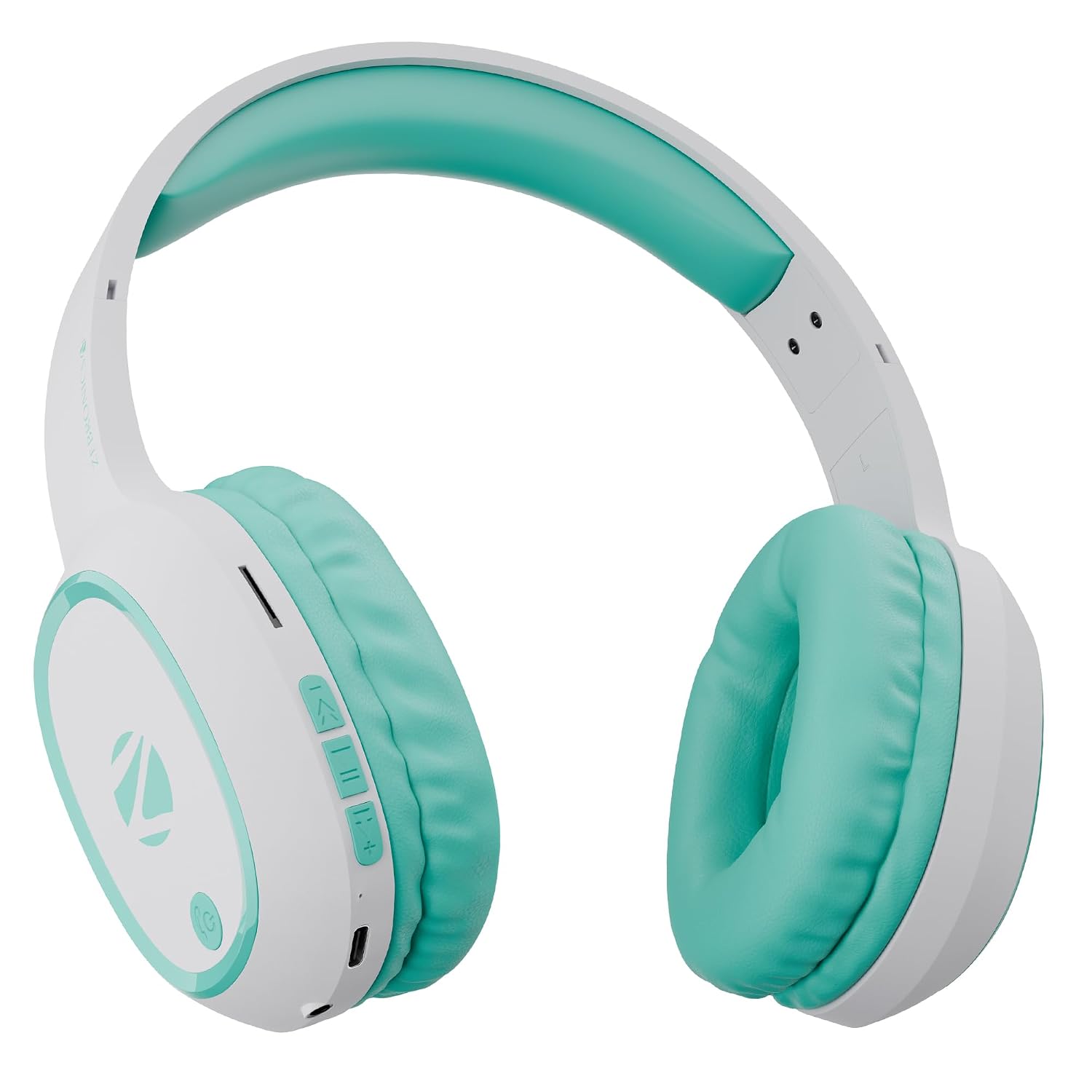 Zebronics Thunder (2026 Upgrade) Wireless Headphones, BT v6.0, True 60 hrs Playback, 40mm Drivers, ENC, Gaming Mode, Dual Pairing, AUX & microSD, Rapid Charging, Call Function (Sea Green)