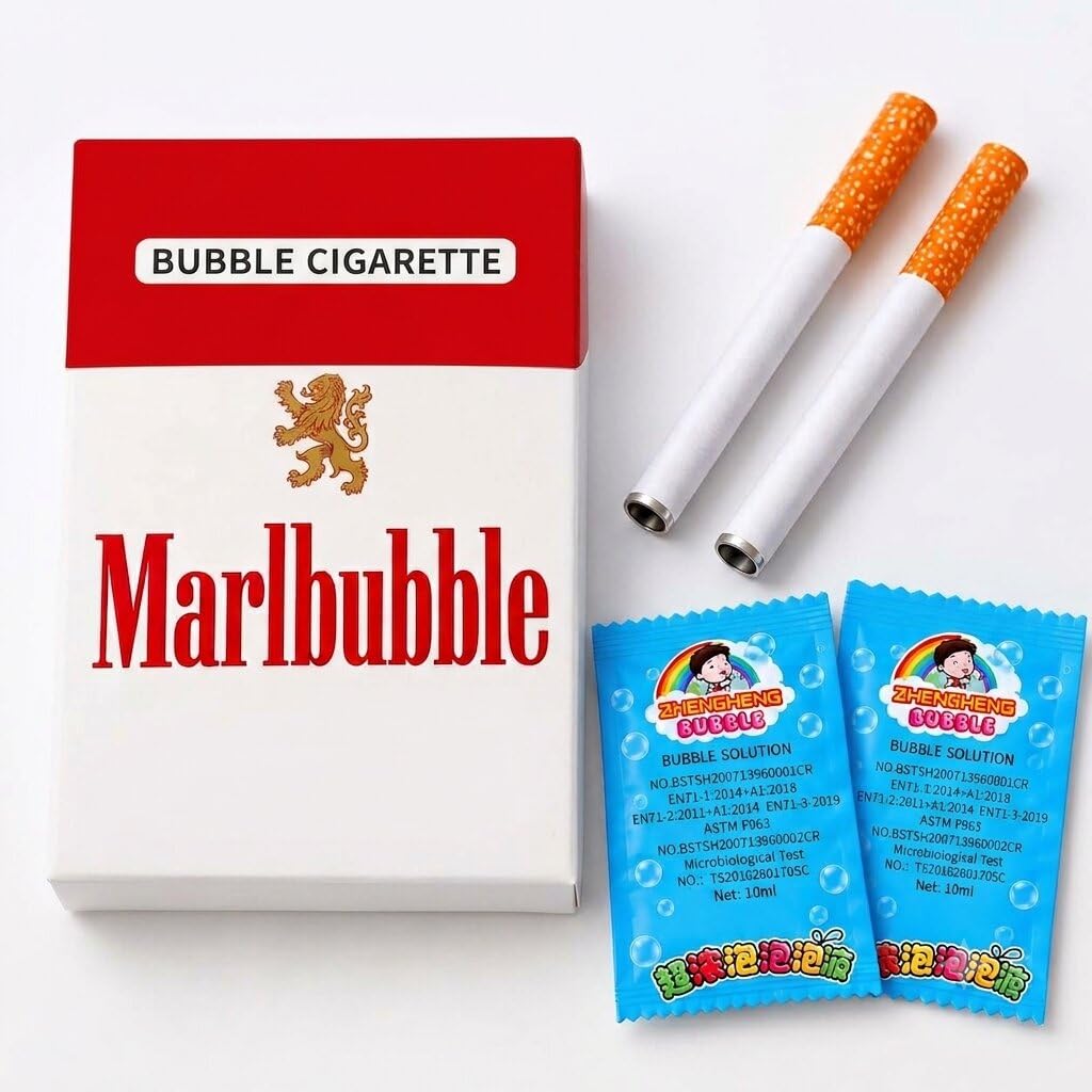 Bubble Cigarette Stress Relief Gift – Mini Bubble Blower Stick Fun Relaxation Gift for Parties & Gifting