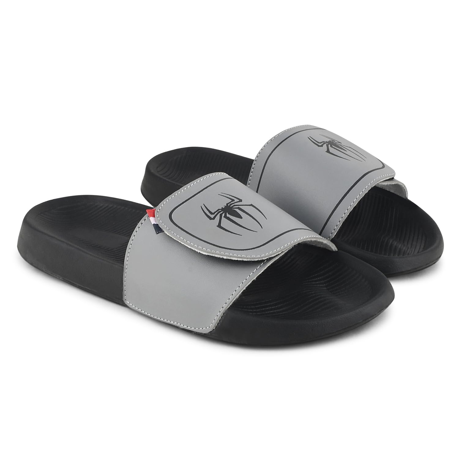 PERY-PAO Sliders Mens White, Black, Grey, Sky blue Design Toxic, Spider, Dope, Panda Printed Flip Flop & Slippers