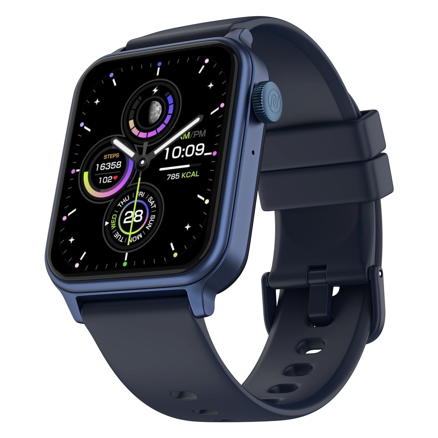 Noise Pulse Hyper Smart Watch with 21 Days Battery, 1.85″ Display, AI Watch Faces, 100+ Sports Modes, Health Suite, SpO2 & Heart Rate Monitor, 1ATM Water Resistant(Denim Blue)
