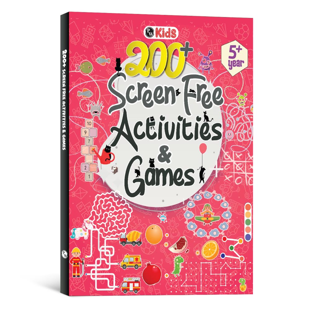200+ Screen-Free Activities & Games Book For Kids 5+ Years Old | Mazes & Puzzles, Word Games, Crosswords, Patterns & Shapes, Logical Reasoning, Fun Brain Teasing Educational Activity Book For Toddlers