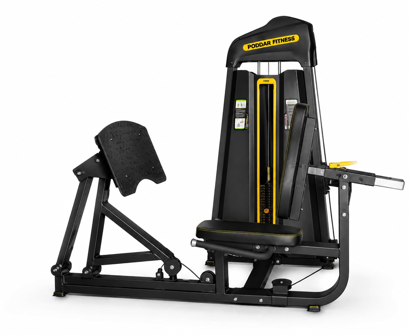 Leg Press Machine, Heavy Duty Steel, Adjustable Seat, Weight Stack Included, for Home and Commercial Use.