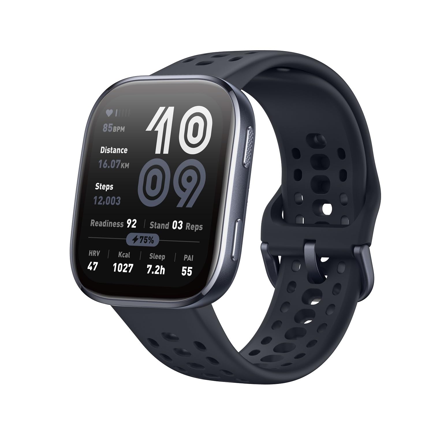 Amazfit Bip 6 Smart Watch 46mm, 14 Day Battery, 1.97″ AMOLED Display, GPS & Free Maps, AI, Bluetooth Call & Text, Health, Fitness & Sleep Tracker, 140+ Workout Modes, 5 ATM Water-Resistance, Black