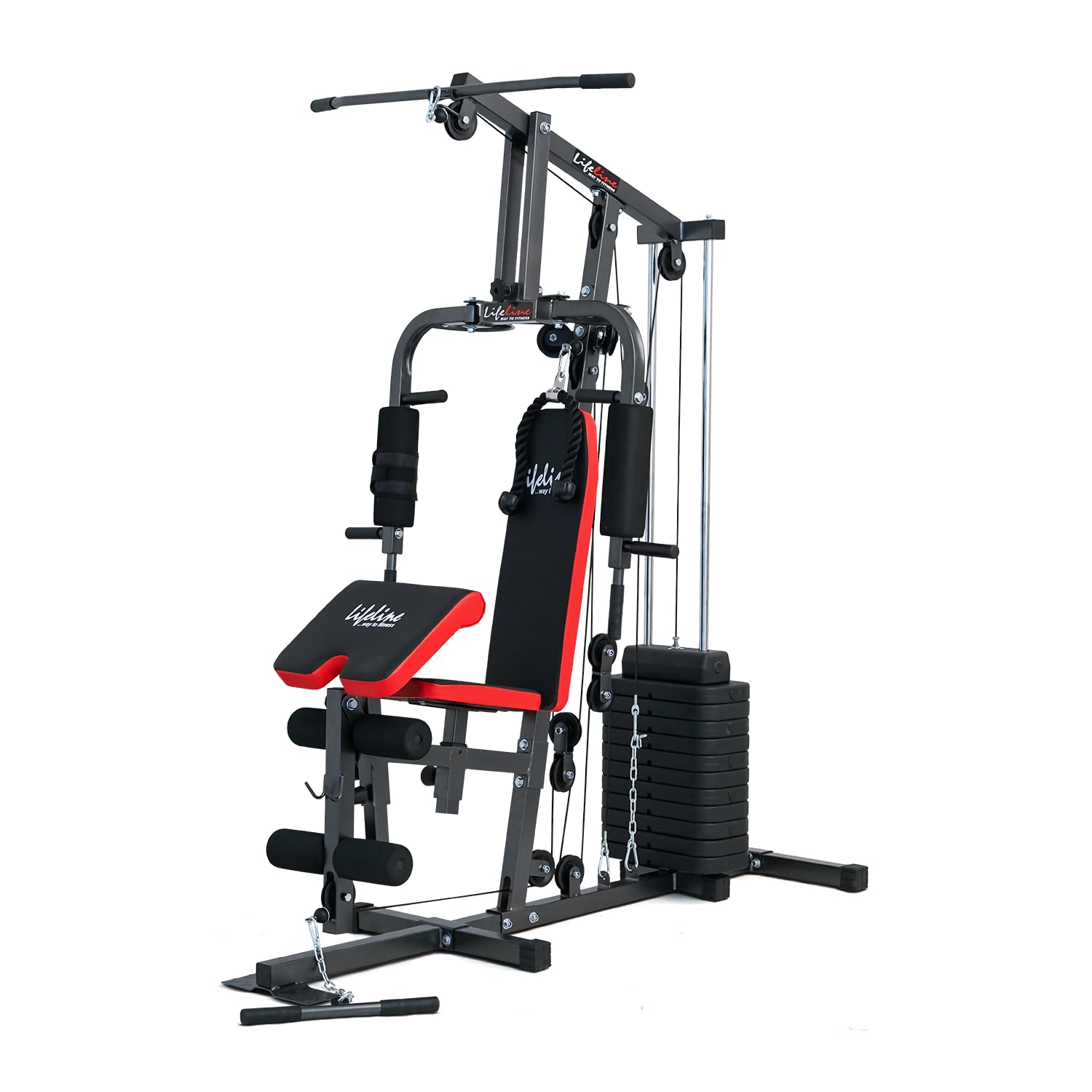 Lifeline HG 007 Home Gym Equipment with Preacher Curl Attachment