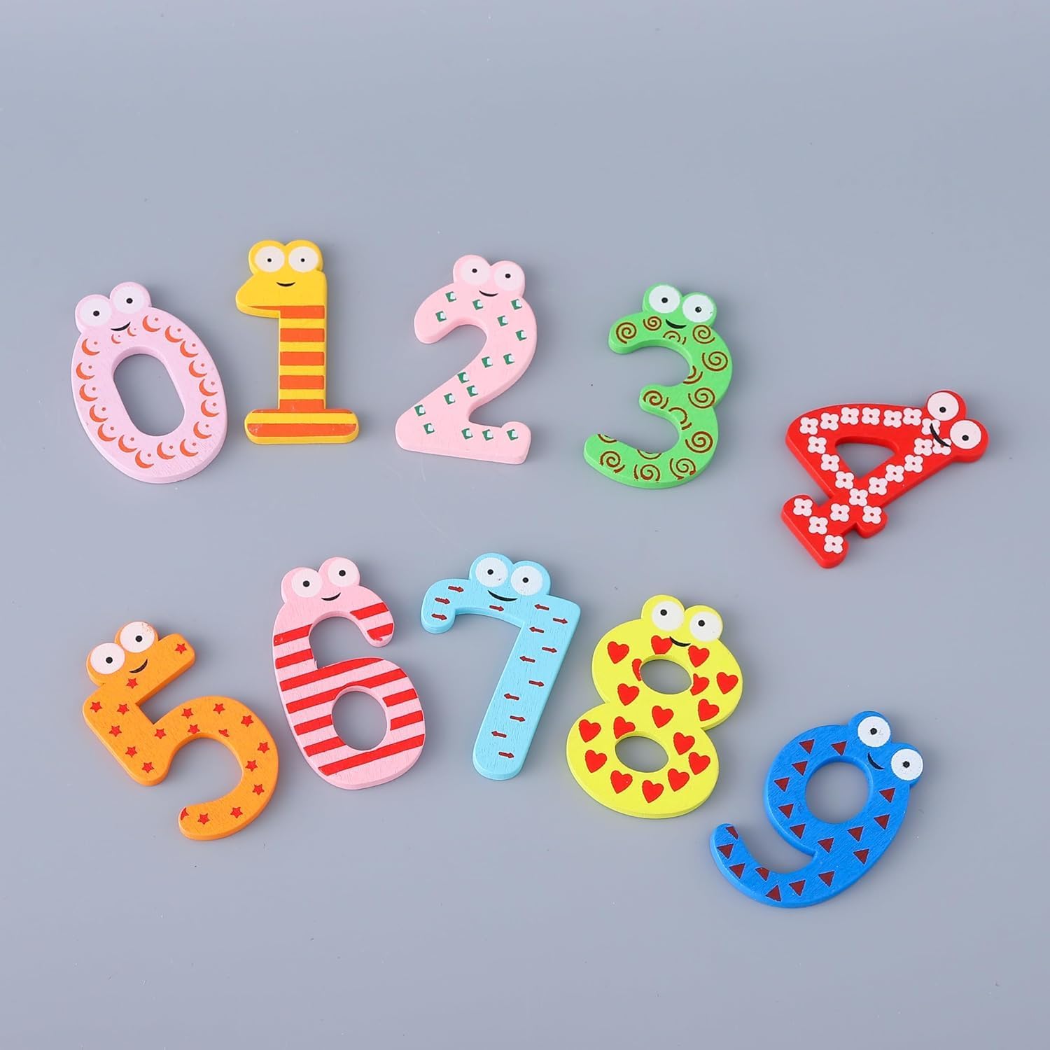 Wooden Magnetic Numbers 0-9 – Educational Number Magnets for Kids Learning & Math Practice | Durable Wooden Numbers for Fridge & Whiteboard | Fun Math Toy for Toddlers & Preschoolers