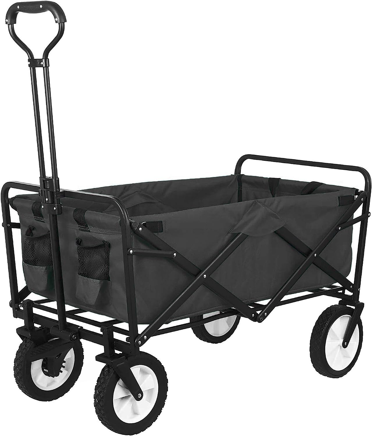 Foldable Utility Wagon Cart Trolley Utility Grocery Wagon for Camping Shopping.