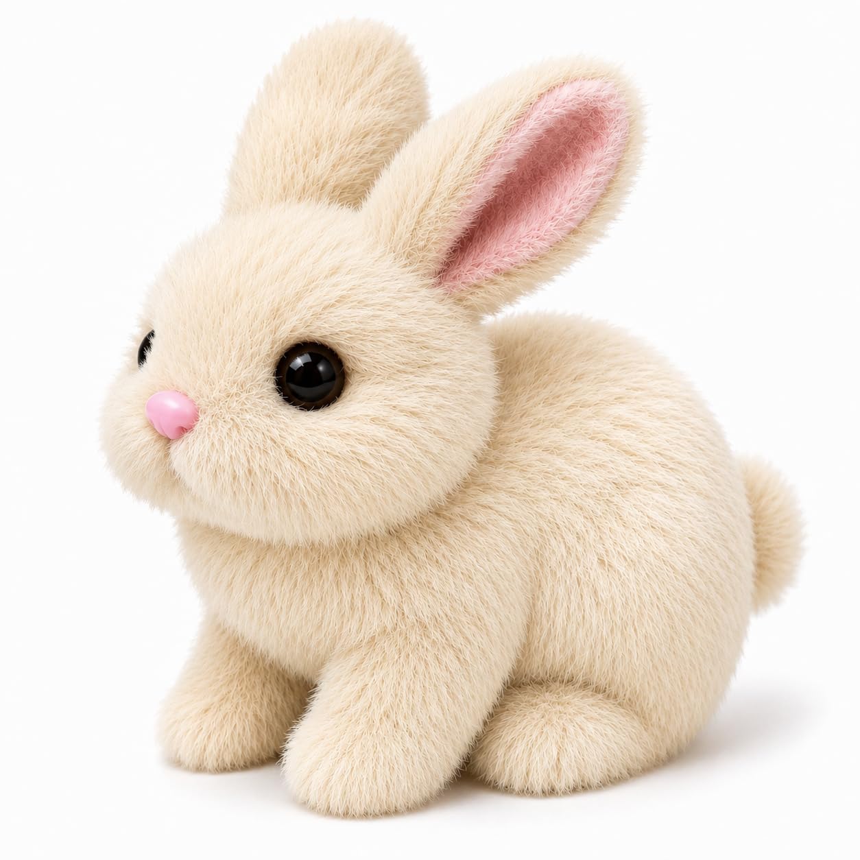 Bunny Interactive Rabbit Toy for Kids – Walking Hopping Bunny with Sound, Moving Ears, Twitching Nose & Mouth, Soft Plush Rabbit Toy for Baby Boys & Girls (Cream)