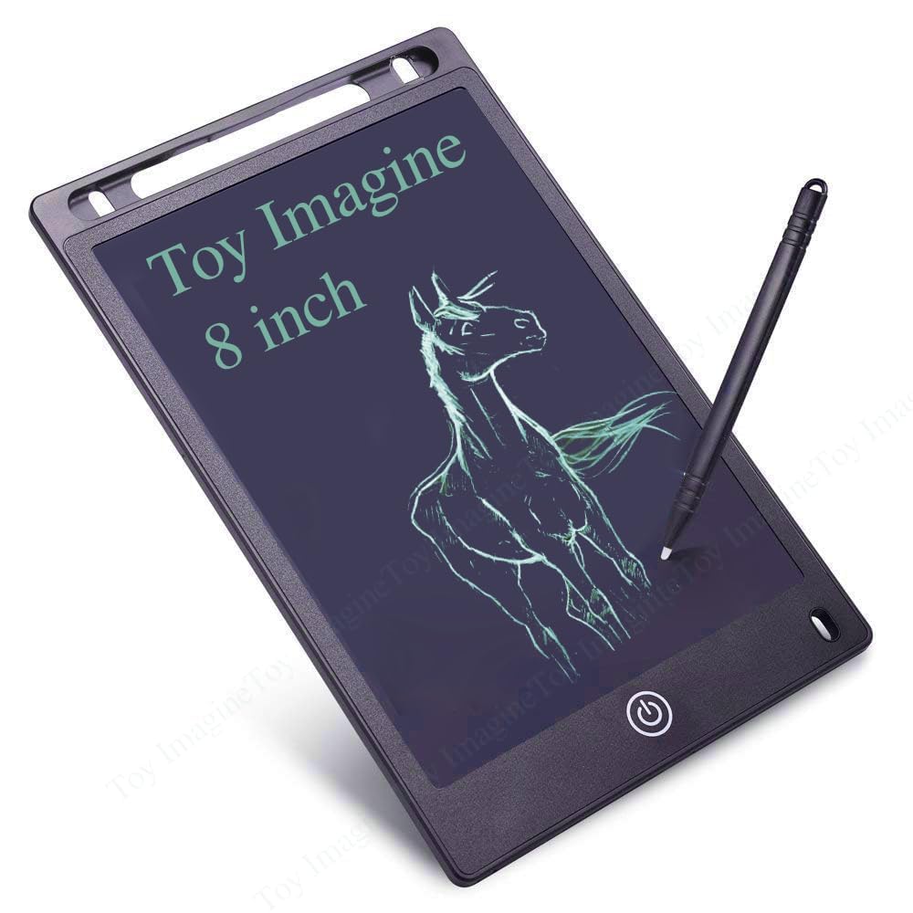 Toy Imagine LCD Writing Tablet for Kids 8.5 Inch | Reusable Slate Pad for Boys & Girls | Drawing, Doodle & Study Tab for Age 2-10 Years | Screen-Free Toys for Learning & Fun Activities