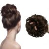 TEMPERIA Hair Accessories For Women Stylish – Juda Hair Buns – Messy Bun Hair Extension – Artificial Fake Donuts Maker Scrunchies – With Elastic Rubber band – Natural Brown – 1 Pc – (25GR)