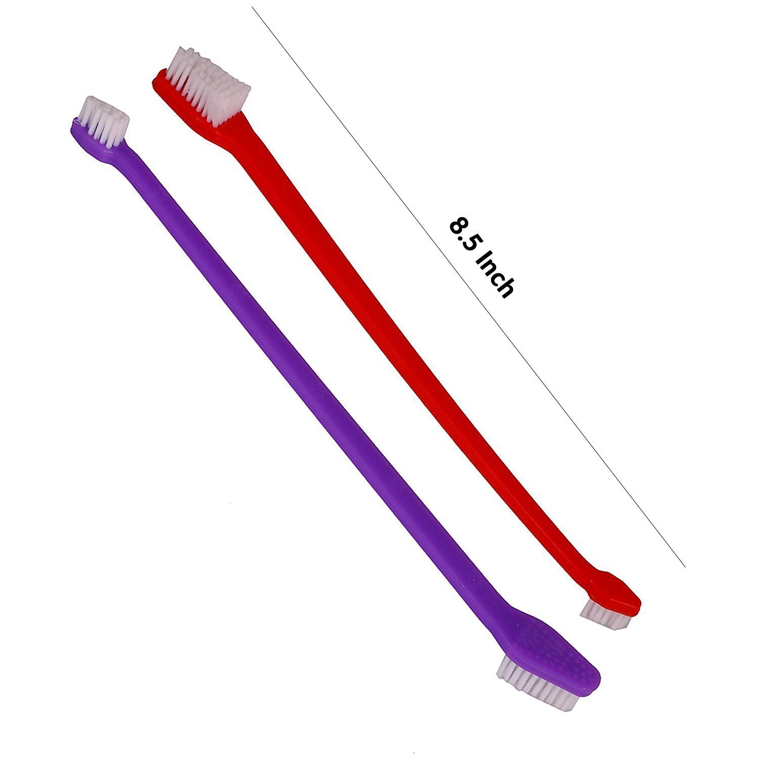 The Pets Company Cleaning Dental Toothbrush Set of 2 Double Headed, for Dogs Cats Puppy