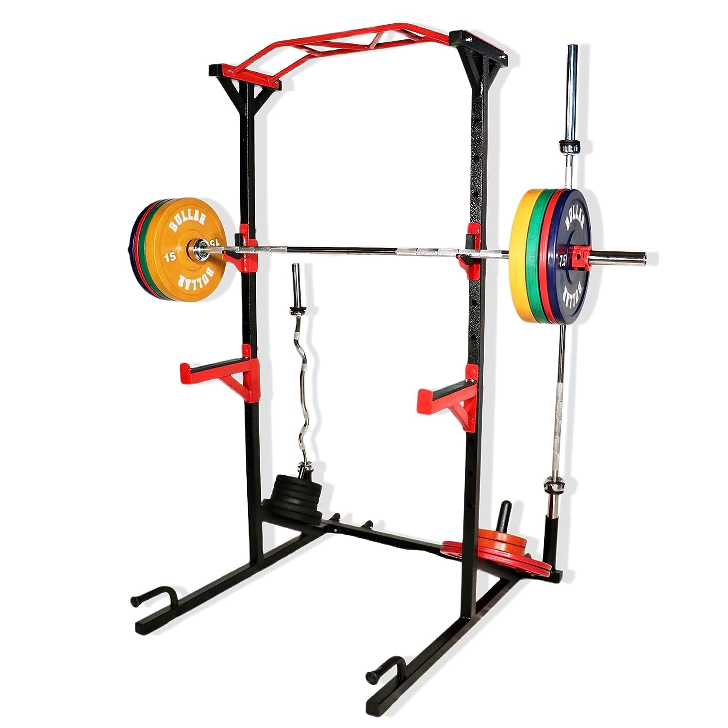 BULLAR Power Squat Rack Heavy-Duty Adjustable Frame, Power Cages for Pull Ups and Training Purpose, Strength Training Equipments, Squat Stand for Home Gym Purpose