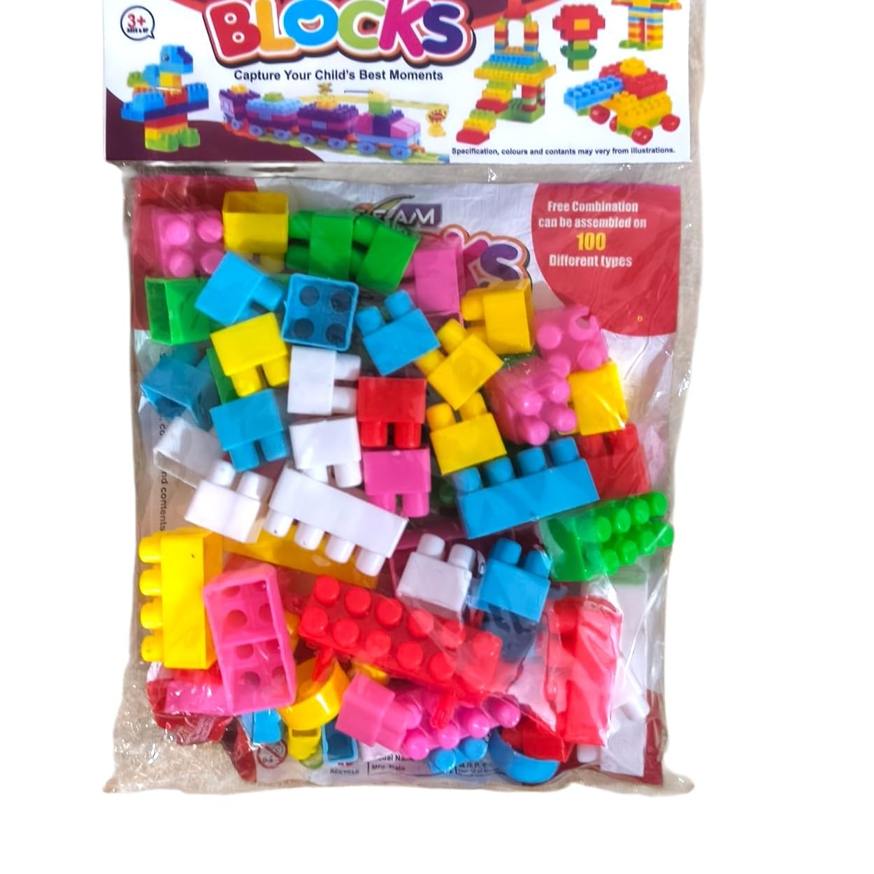 HRBS DIY Plastic Building Blocks for Kids Building Blocks Toy for Kids Puzzle Games for Kid,Toys for Children Educational & Learning Toy for Kid,Girls & Boys.