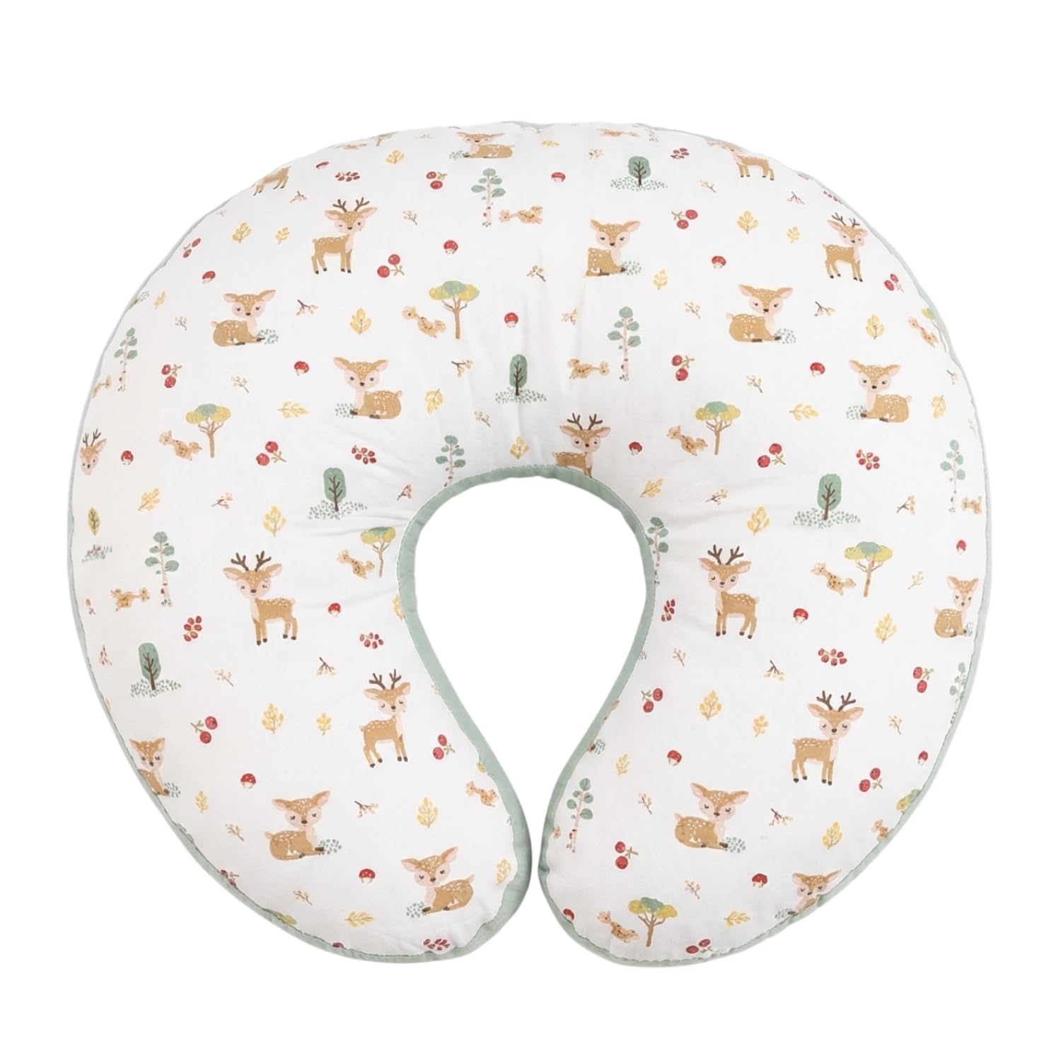haus & kinder Baby Feeding Pillow for new Born Baby, Breastfeeding & Nursing Pillow with Removable Cover, Infant Support Cushion for 0–9 Months, Tummy Time Pillow (Whimsical Woodland)
