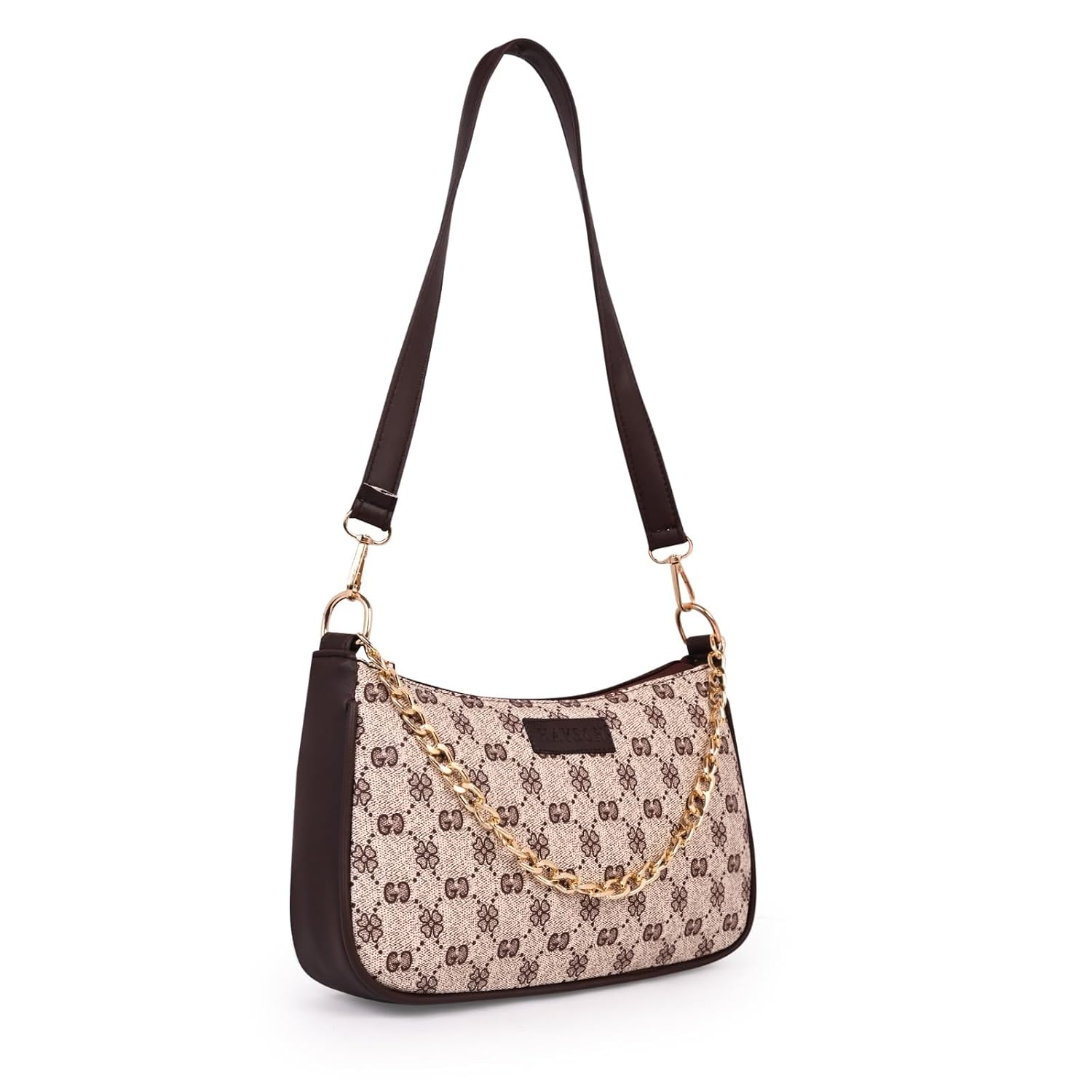 Women’s Stylish Printed Shoulder Bag | Trendy Daily Use Handbag with Chain Strap | Lightweight PU Leather Sling Bag for Girls & Women | Spacious & Durable Casual Fashion Purse