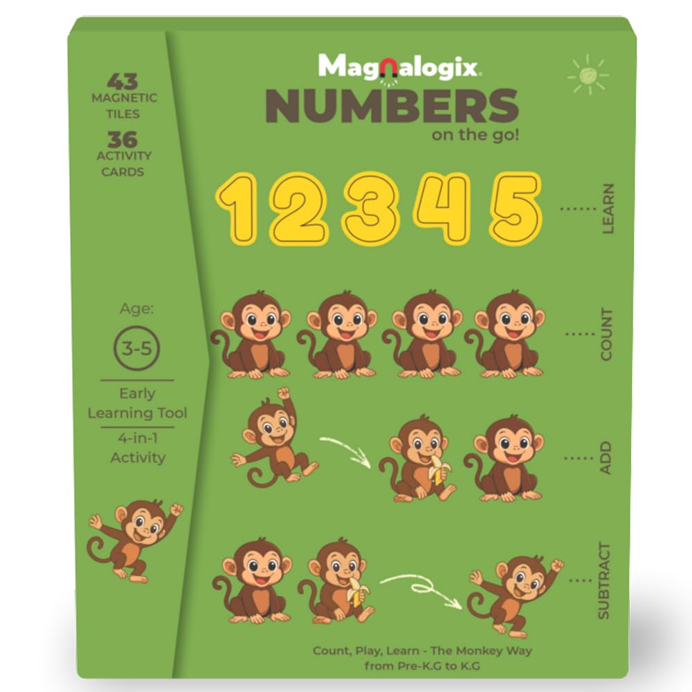 Magnalogix Numbers On The Go – Magnetic Math Game for 3+