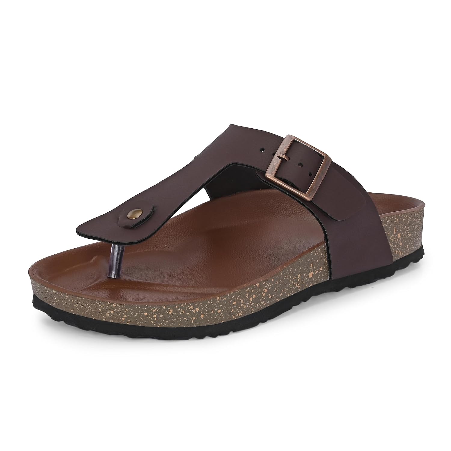 Centrino Sandals for Men | Berkin-Style Slip-On Casual Sandal with Open Toe Design | Comfortable PU Footbed, Arch Support & Lightweight On-Grip Sole for Outdoor Wear Breeze Sandals for Men|Adjustable Strap | Lightweight Monsoon Floaters for Beach & Outdoor Wear (7314)