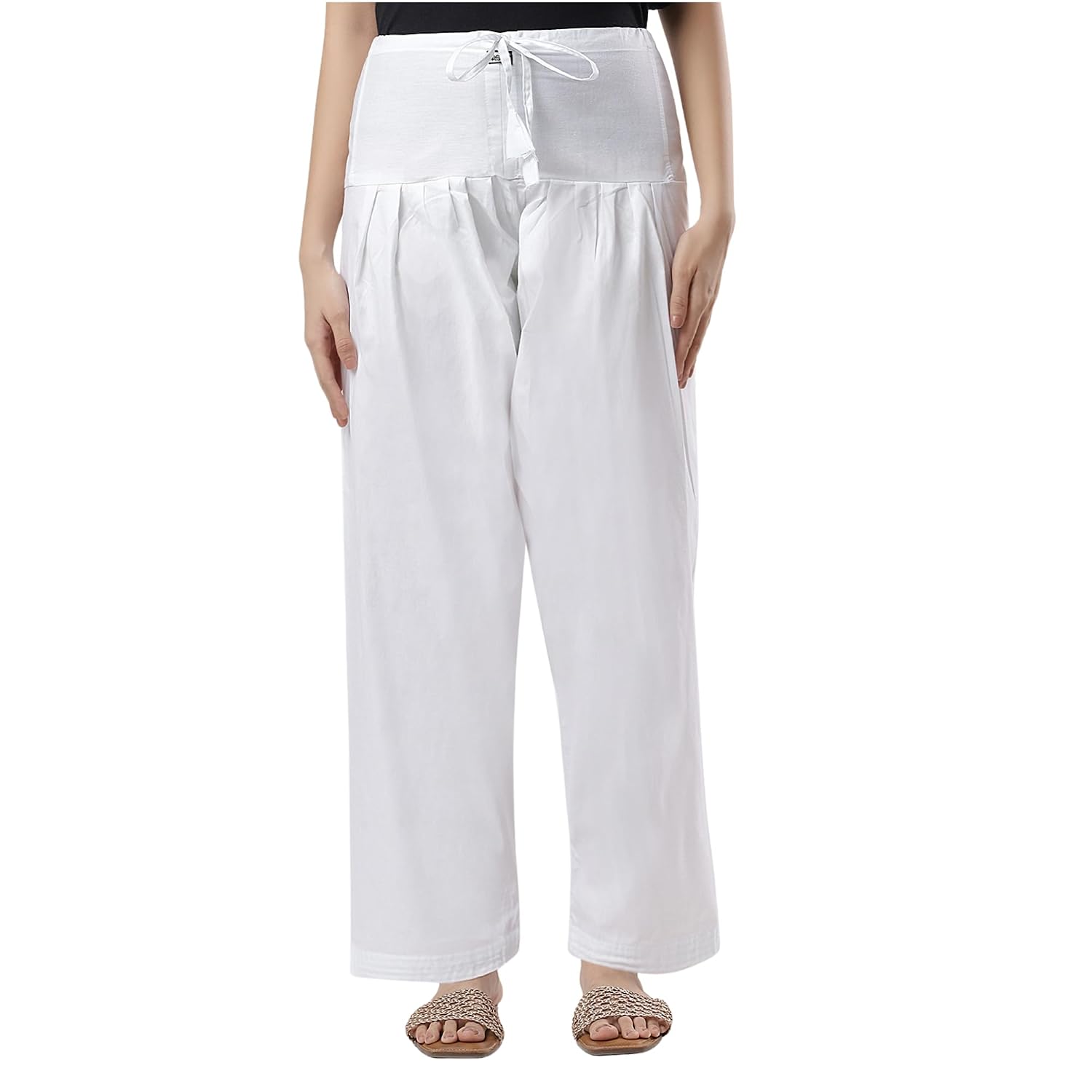Semi Patiala Salwar, Relaxed Fit, Drawstring Waist, Women’s Ethnic Bottom Wear