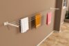 Amiraj Wall Mounted Clothes Drying Stand | Foldable Powder Coated Metal Cloth Dryer | 40 Feet Drying Space | Heavy Duty Laundry Hanger Rack | Balcony, Bathroom, Utility Area & Home with Fasteners Set