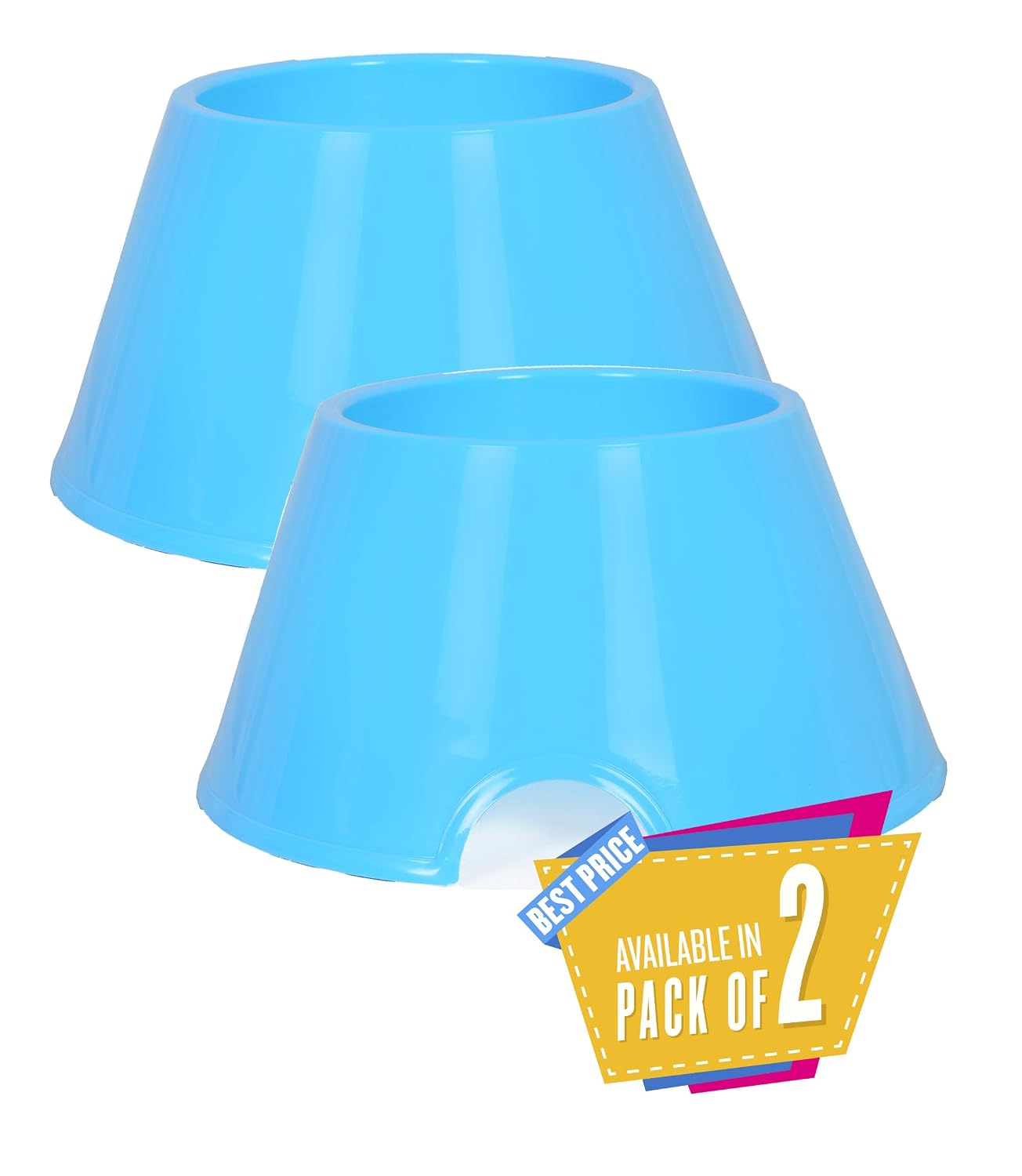 Savic Picnic Cocker Bowl, 700ml (Pack of 2), Get Any 1 Color, Durable & Easy to Clean Feeding, Drinking Bowls for Cats and Dogs