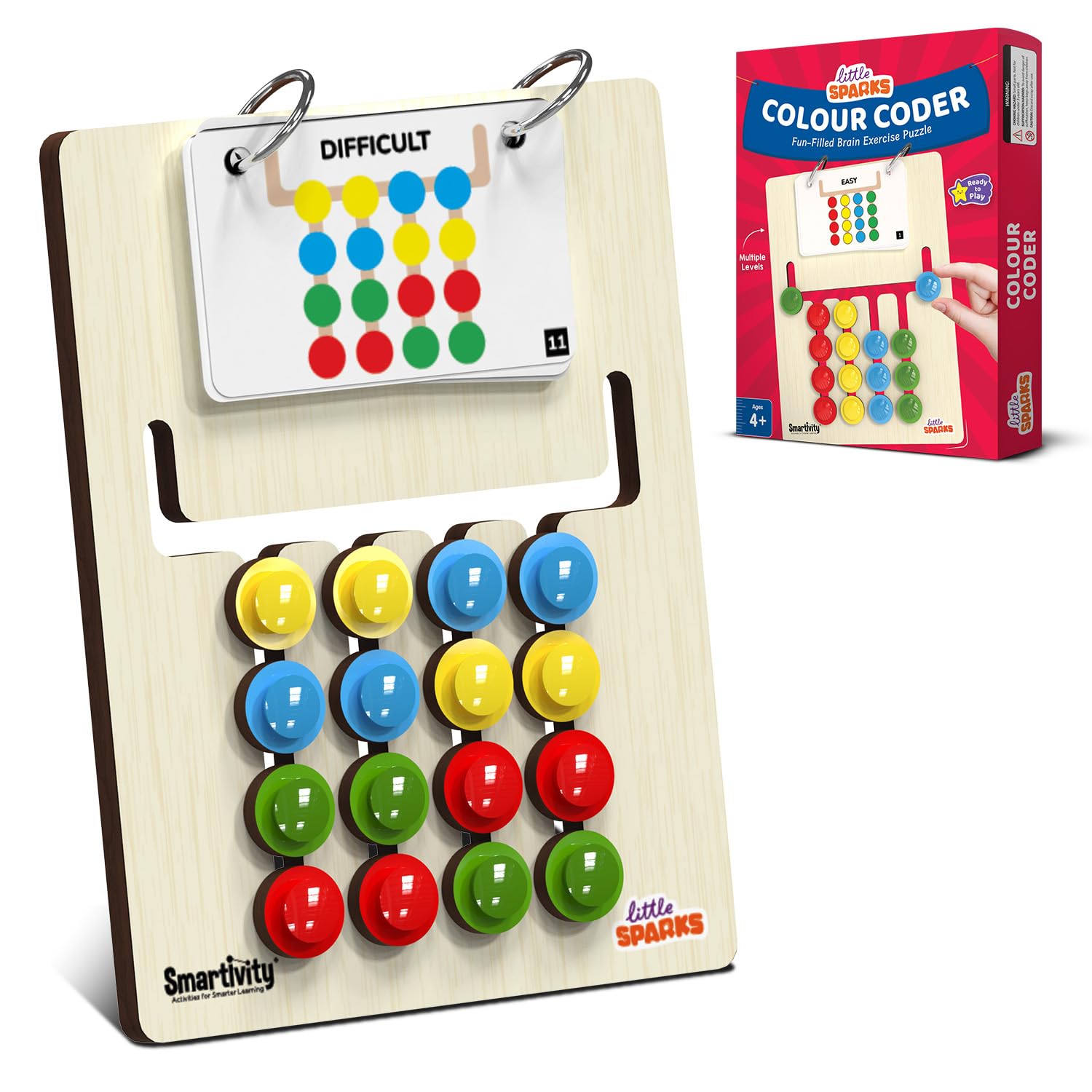 Smartivity Montessori Slide Puzzle – Wooden Toy for Kids 4-8 Years
